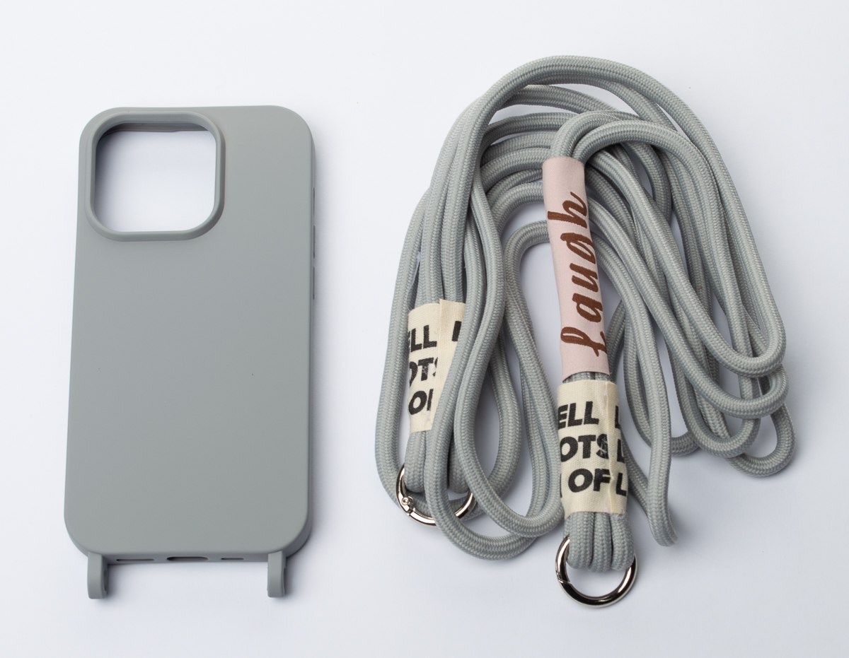 Силиконовый чехол CORD для iPhone 15 Pro Max серый