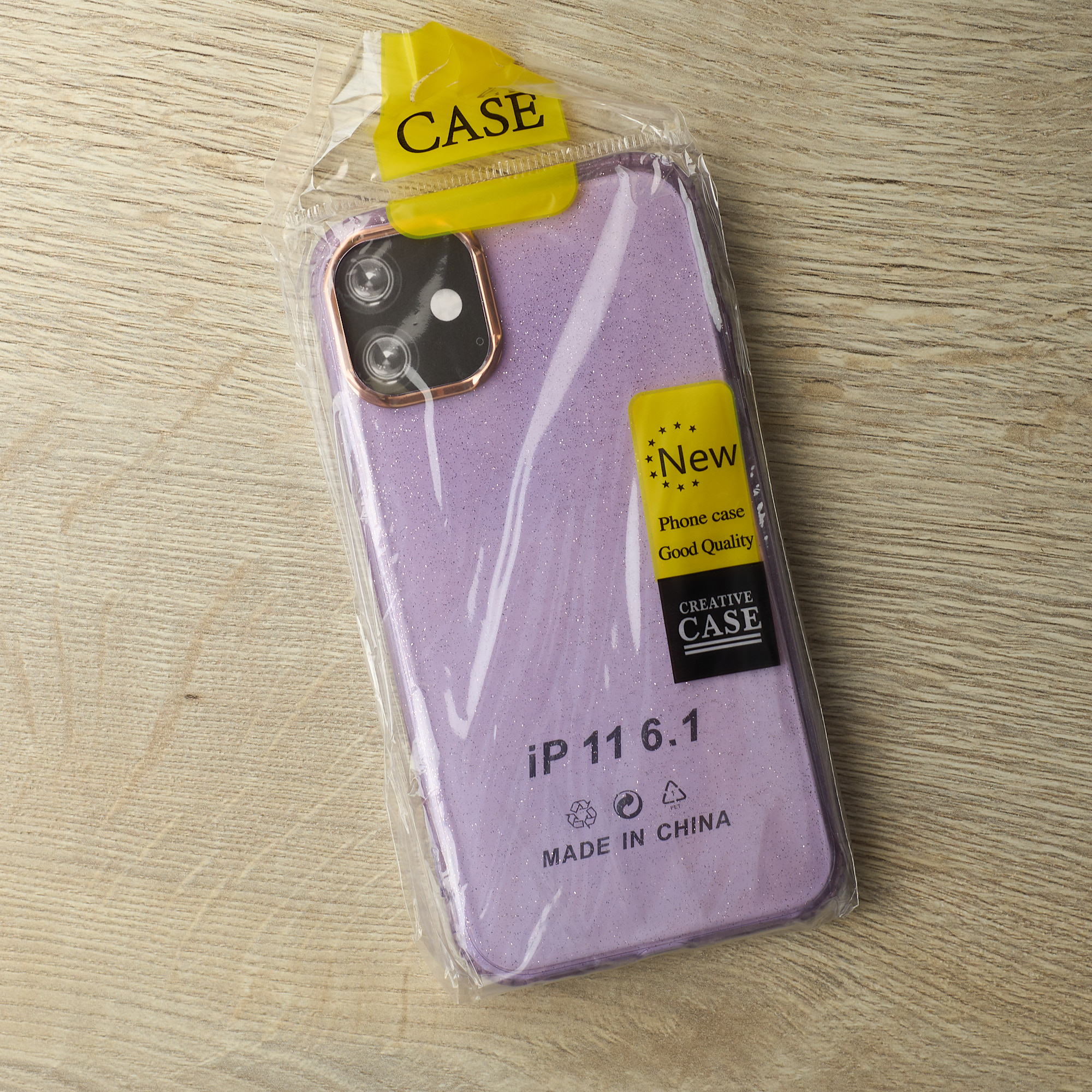 Силиконовый чехол DARK GLITTER для iPhone 11 фиолетовый