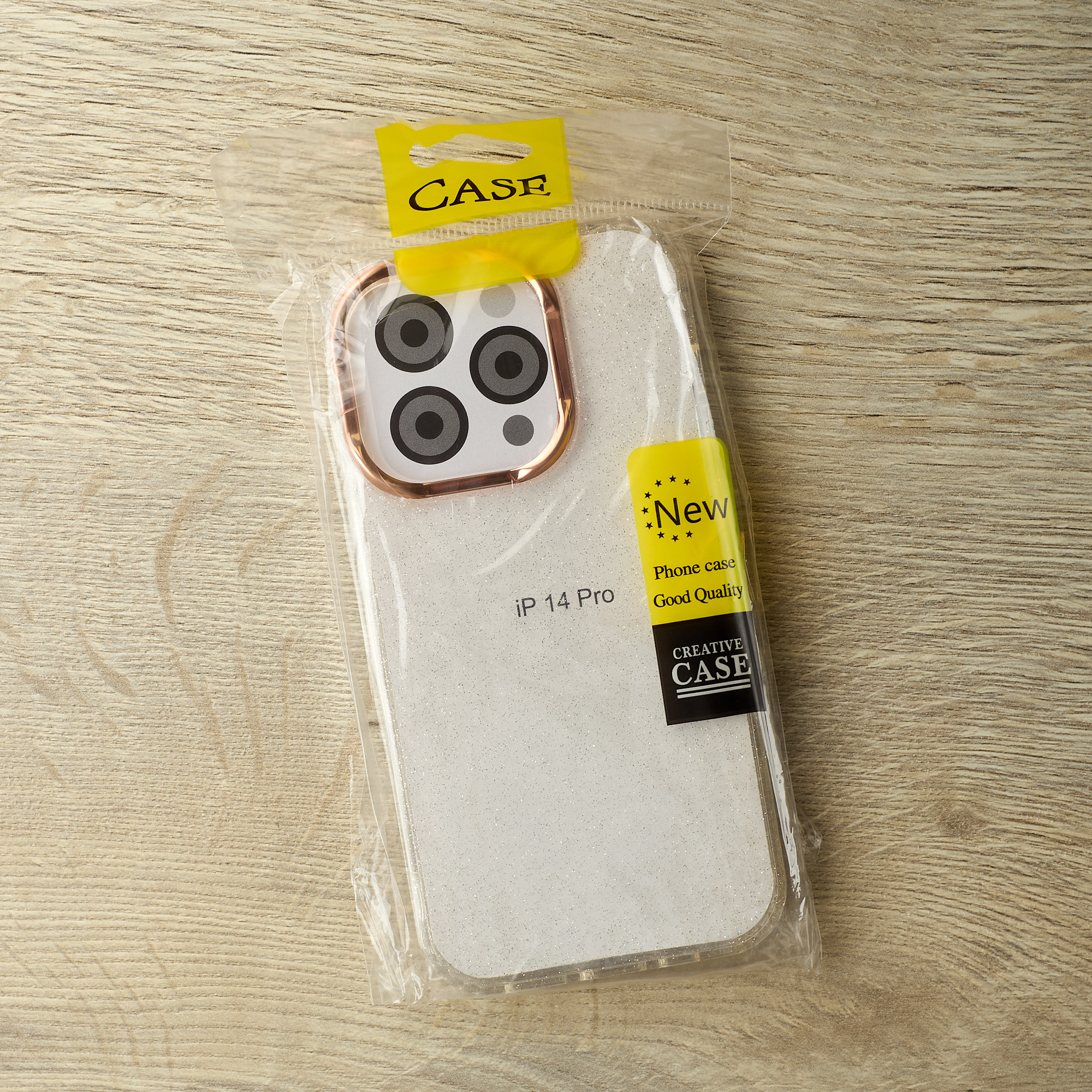 Силиконовый чехол DARK GLITTER для iPhone 14 Pro Max прозрачный