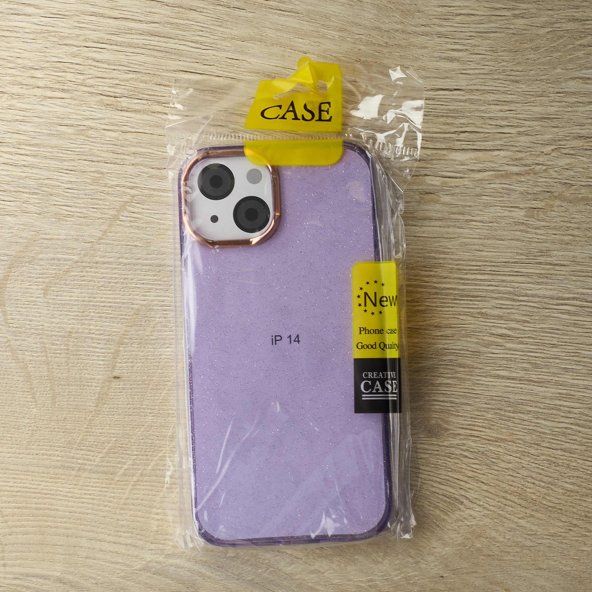 Силиконовый чехол DARK GLITTER для iPhone 15 Plus фиолетовый