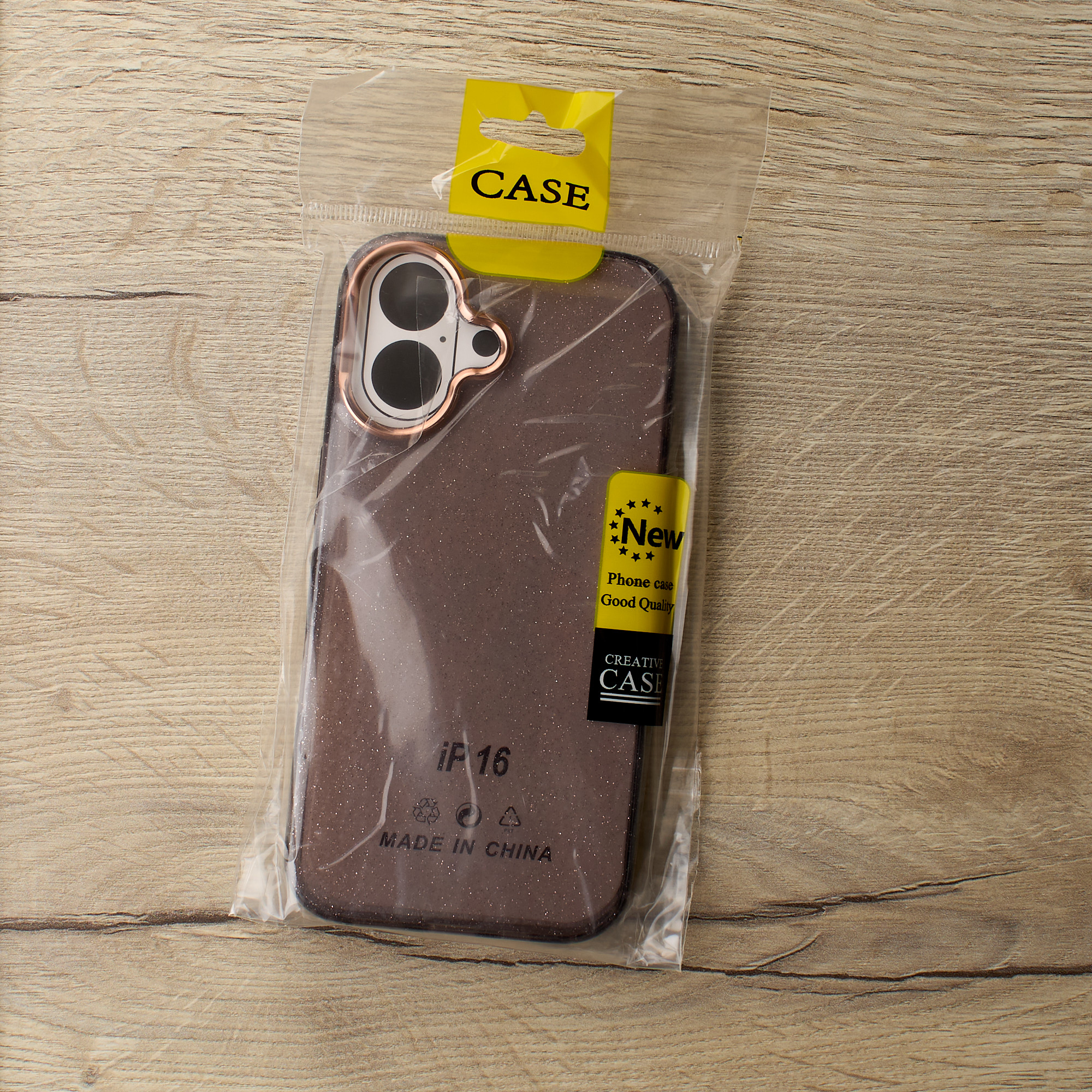 Силиконовый чехол DARK GLITTER для iPhone 16 Plus черный