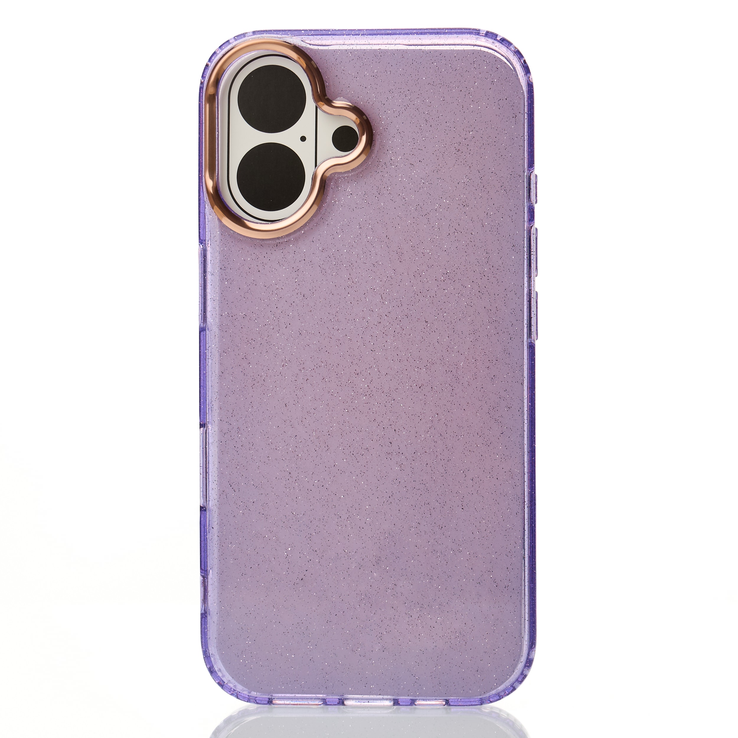 Силиконовый чехол DARK GLITTER для iPhone 16 Plus фиолетовый