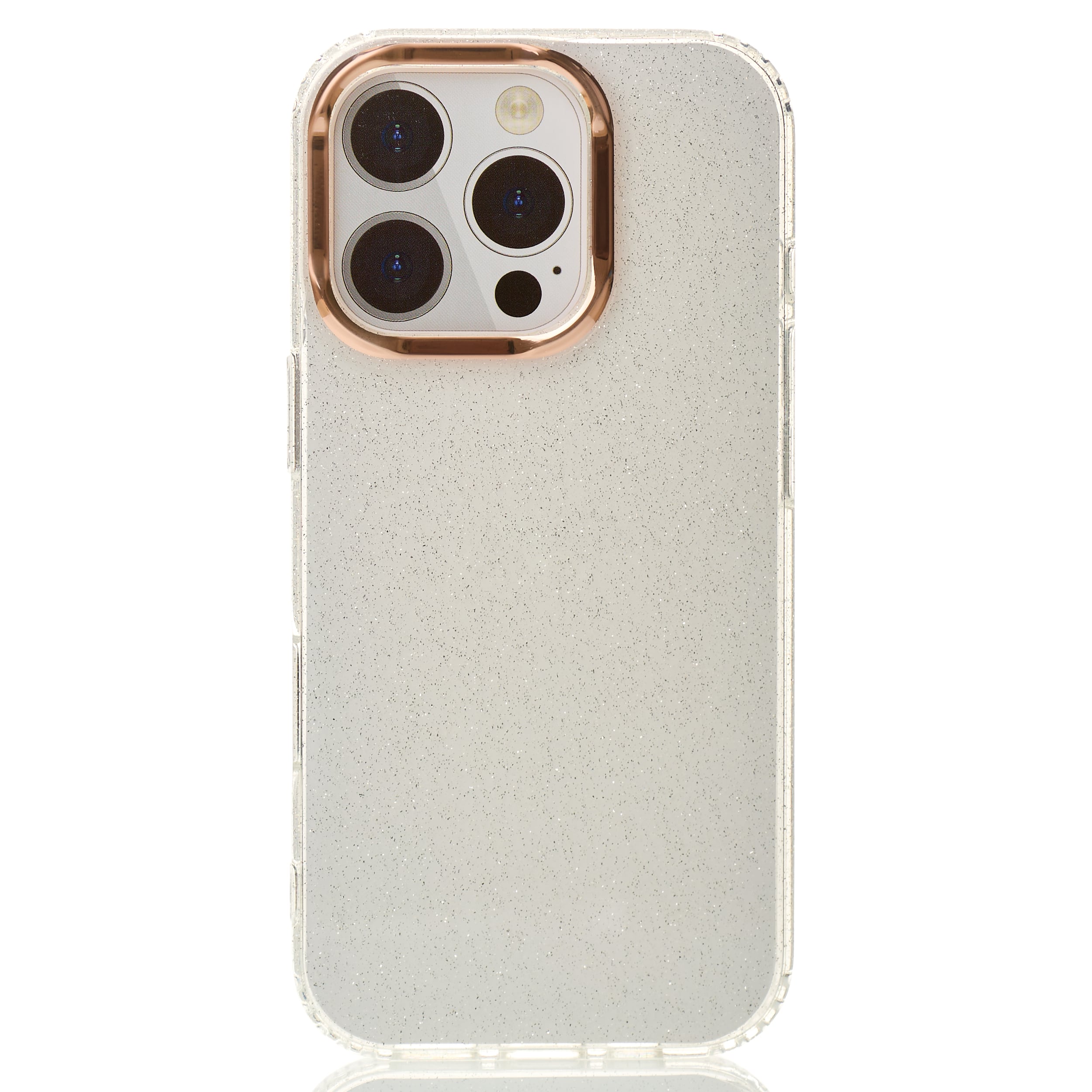 Силиконовый чехол DARK GLITTER для iPhone 16 Pro Max прозрачный