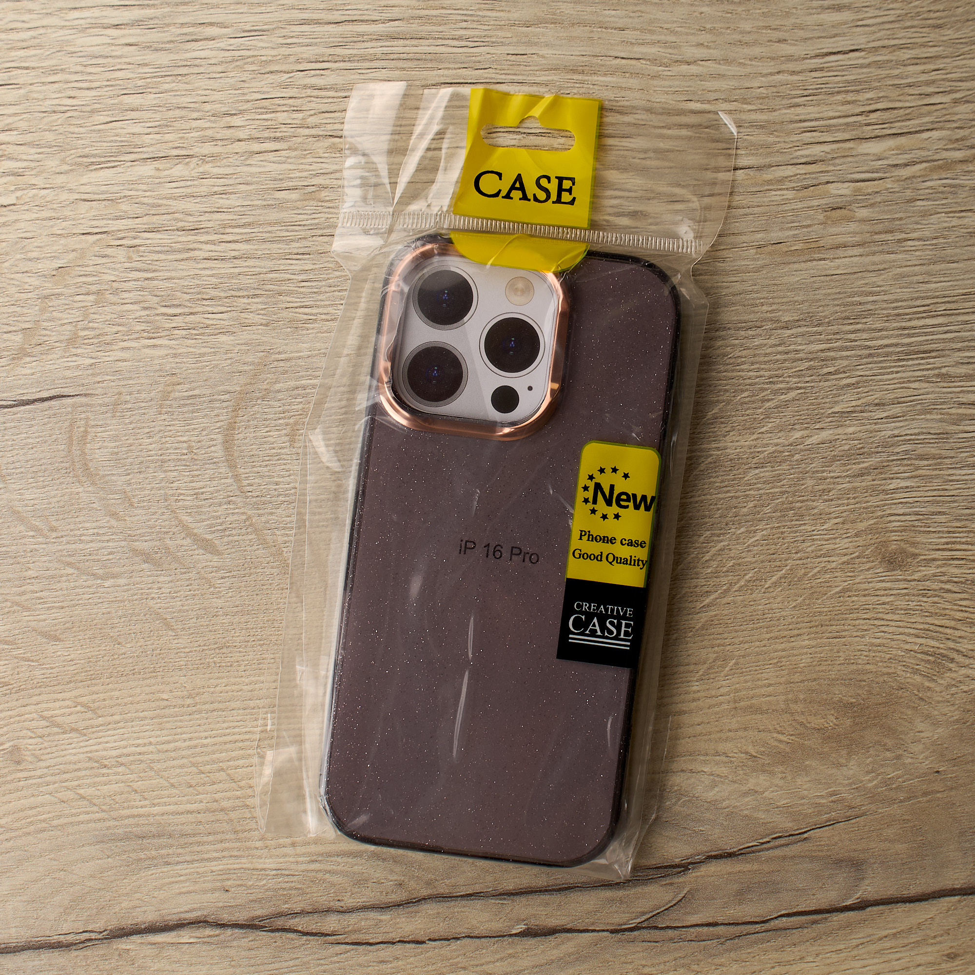 Силиконовый чехол DARK GLITTER для iPhone 16 Pro черный