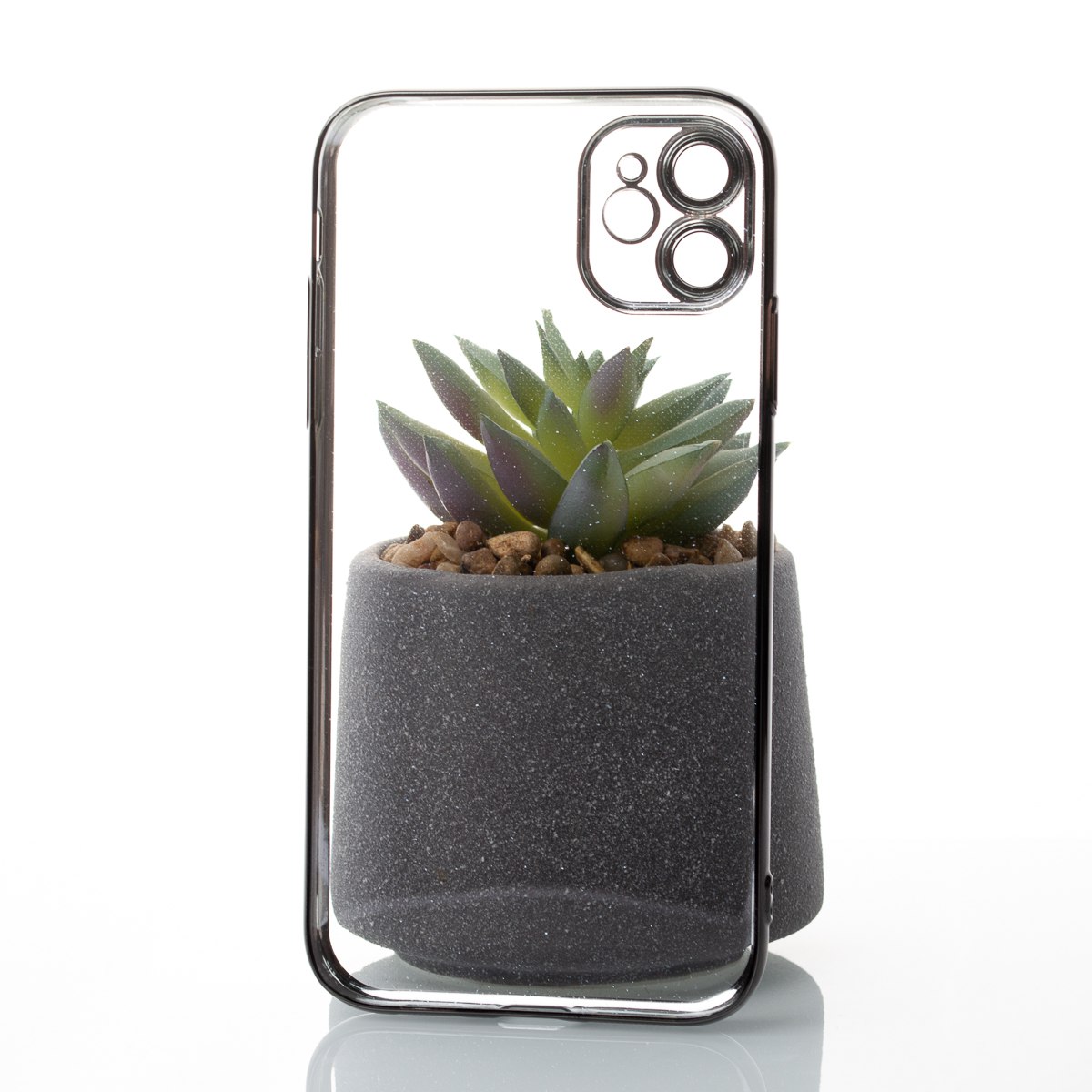 Пластиковый чехол GLITTER для iPhone 12 черный