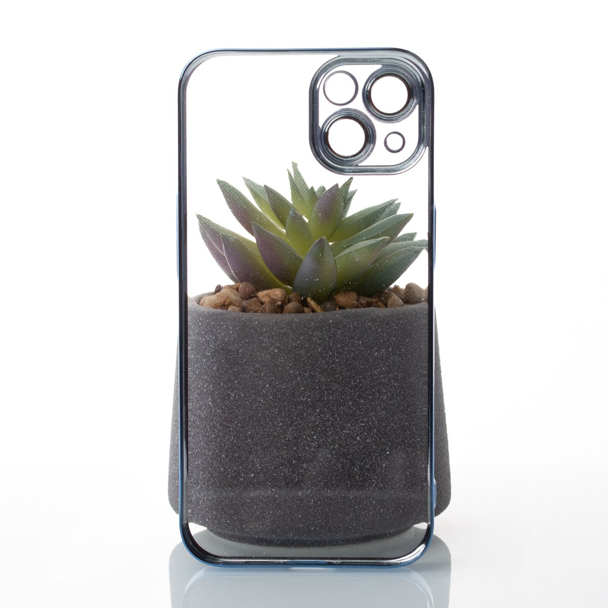 Пластиковый чехол GLITTER для iPhone 15 синий