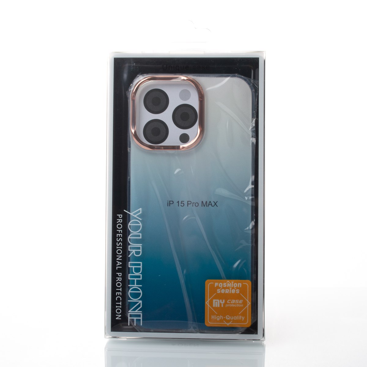 Силиконовый чехол GRADIENT для iPhone 15 Pro Max синий