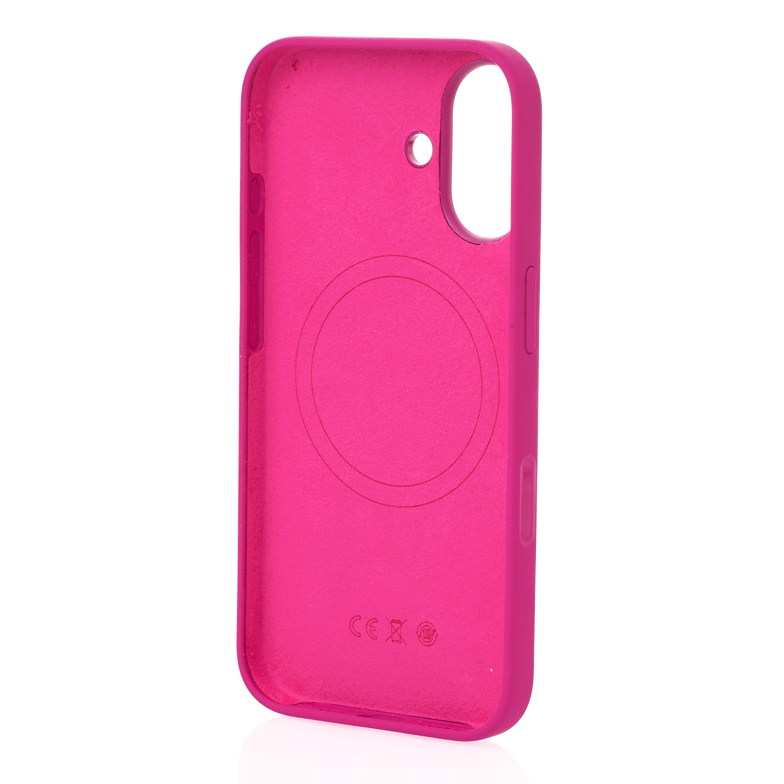 Силиконовый чехол Lux Colors с поддержкой MagSafe для iPhone 16 (AI) Fuchsia