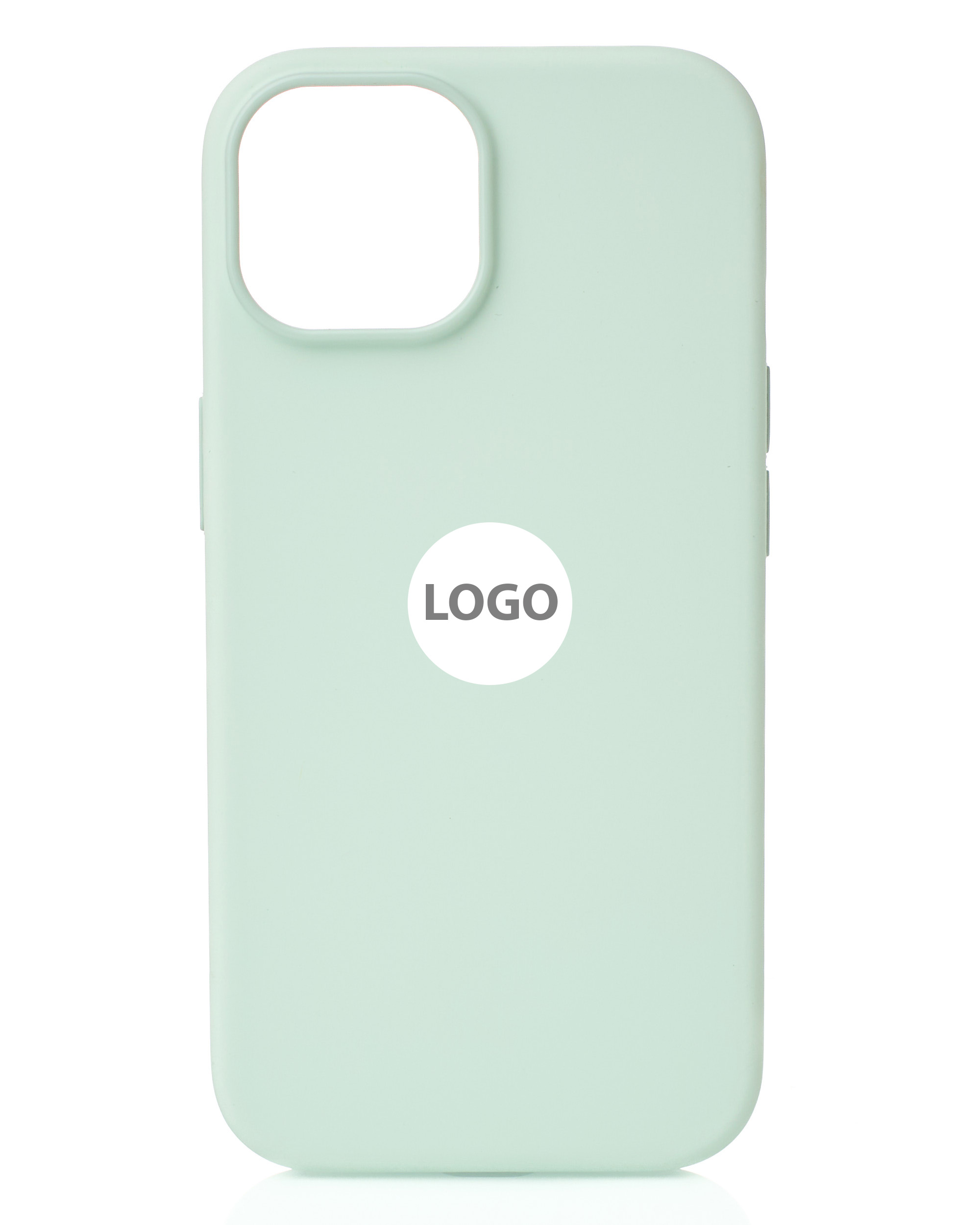 Силиконовый чехол Lux Colors с поддержкой MagSafe для iPhone 15 Soft Mint