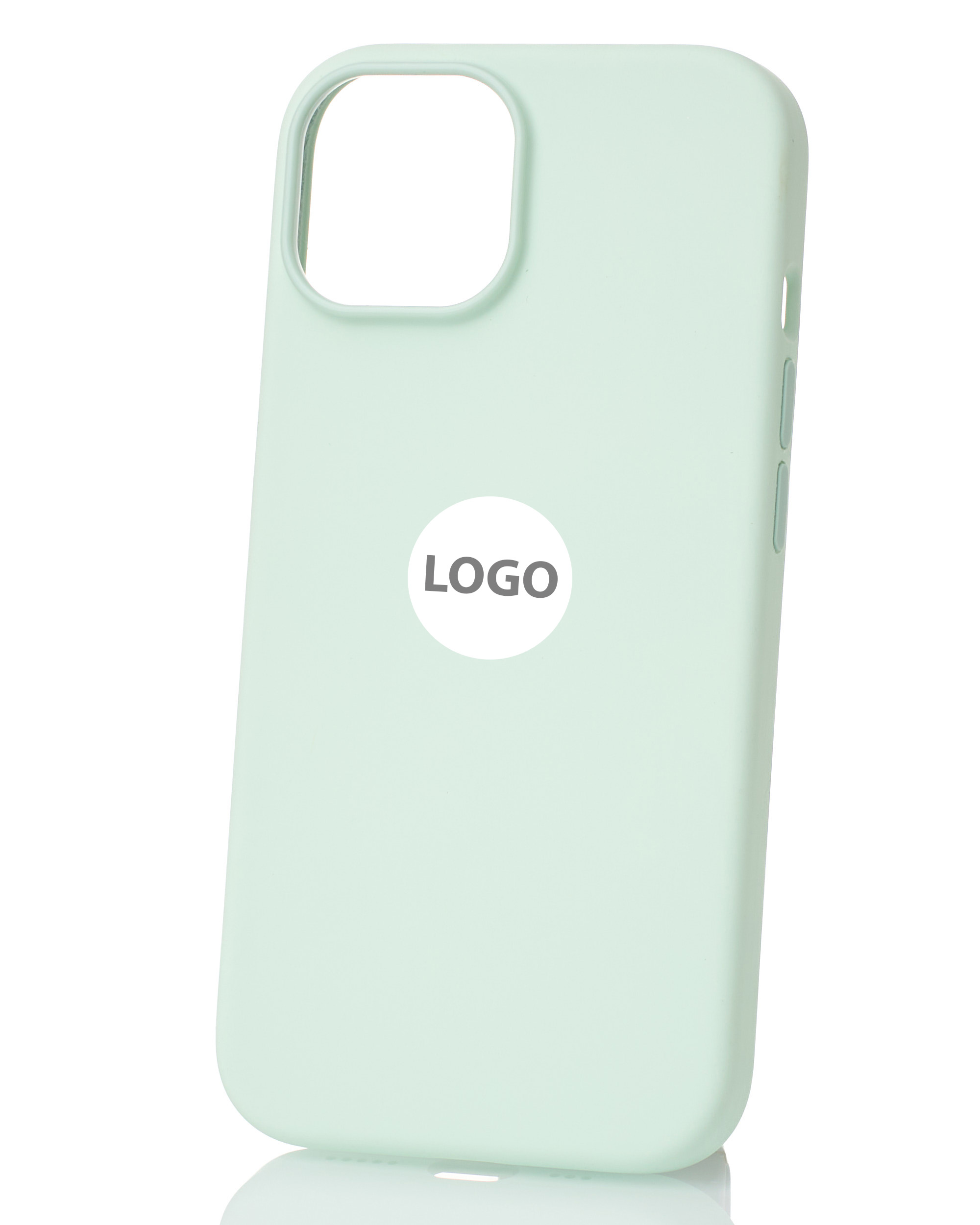 Силиконовый чехол Lux Colors с поддержкой MagSafe для iPhone 15 Soft Mint