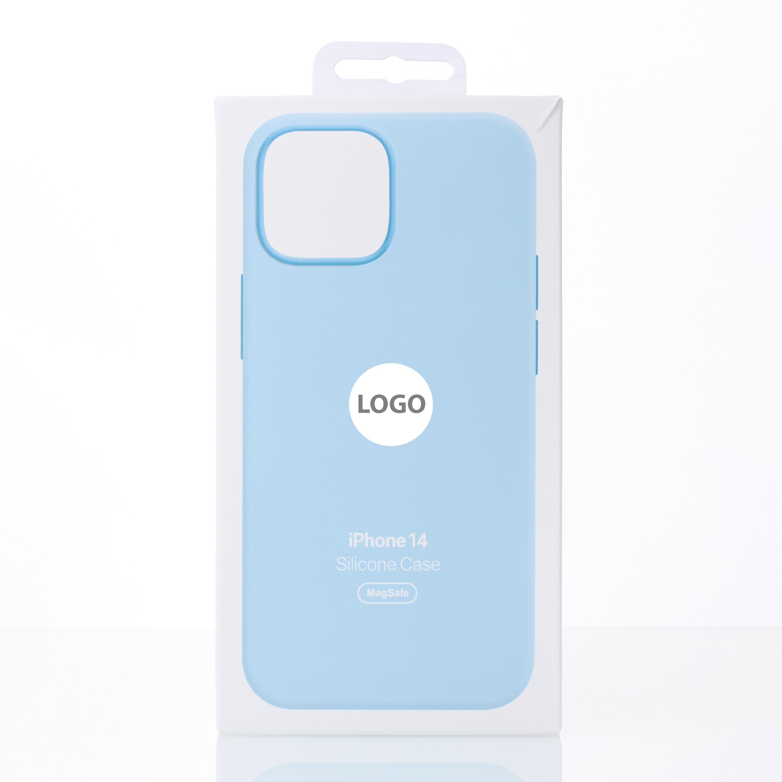 Силиконовый чехол Lux Colors с поддержкой MagSafe для iPhone 14 Sky