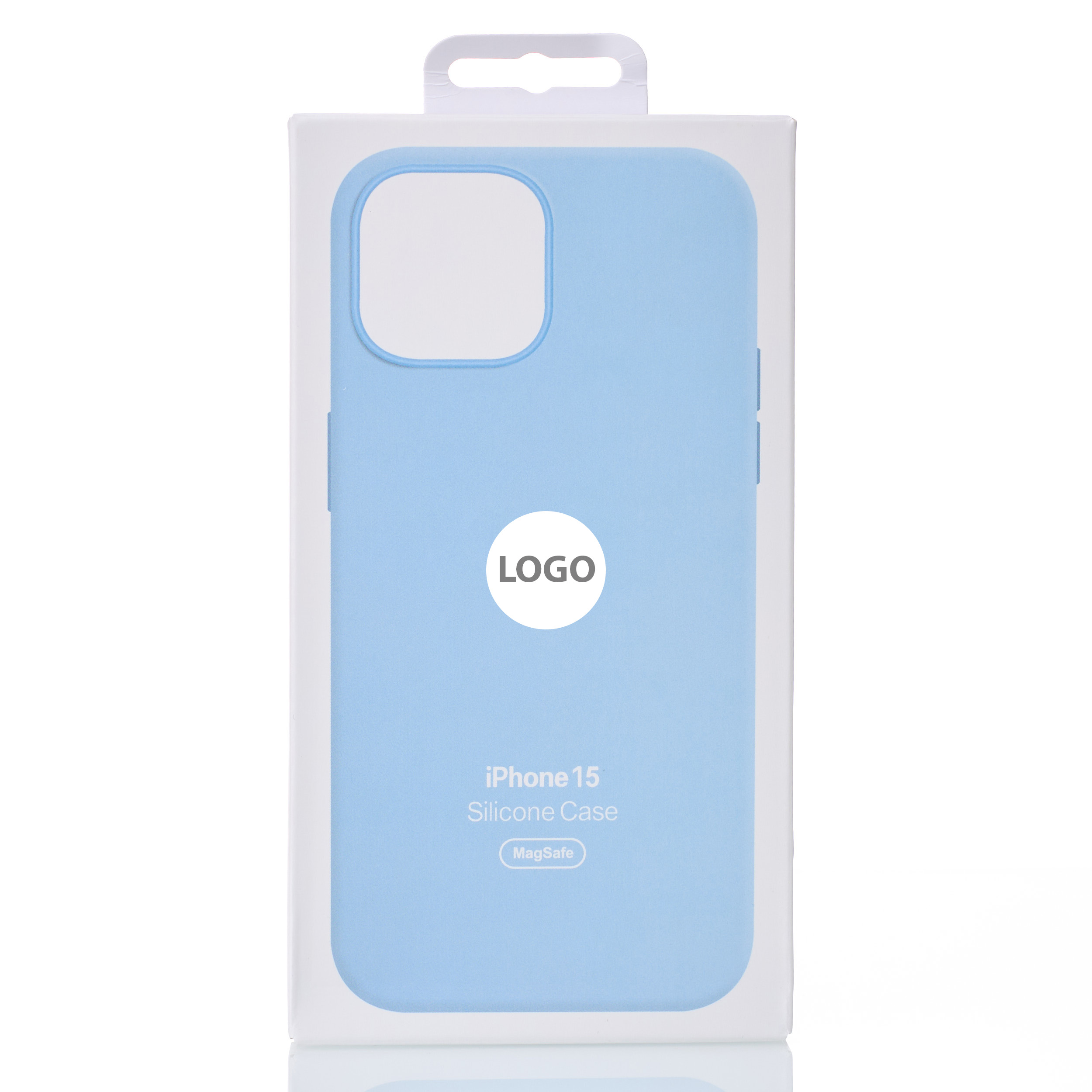 Силиконовый чехол Lux Colors с поддержкой MagSafe для iPhone 15 Light Blue