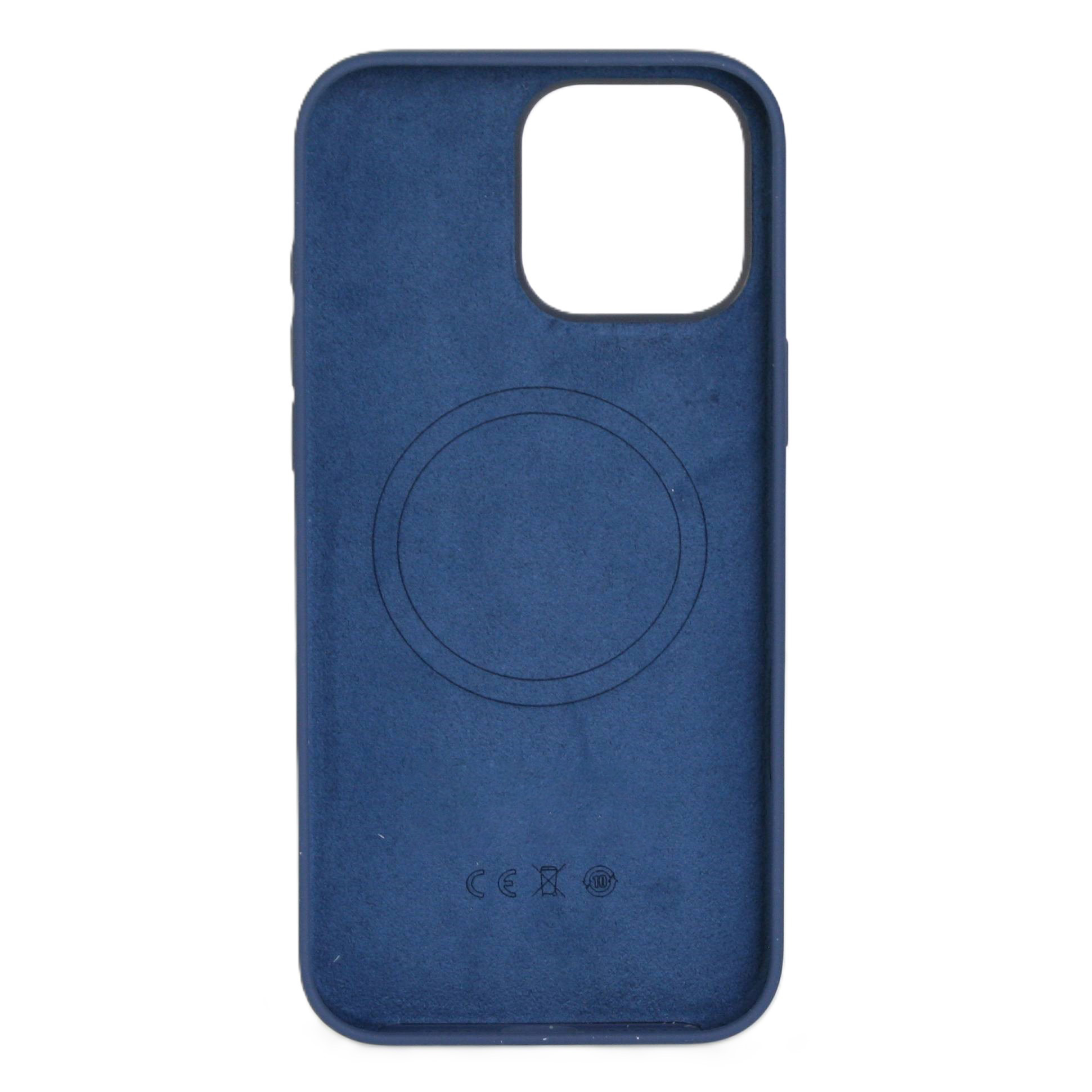Силиконовый чехол Lux Colors с поддержкой MagSafe для iPhone 16 Pro Max (AI) Denim