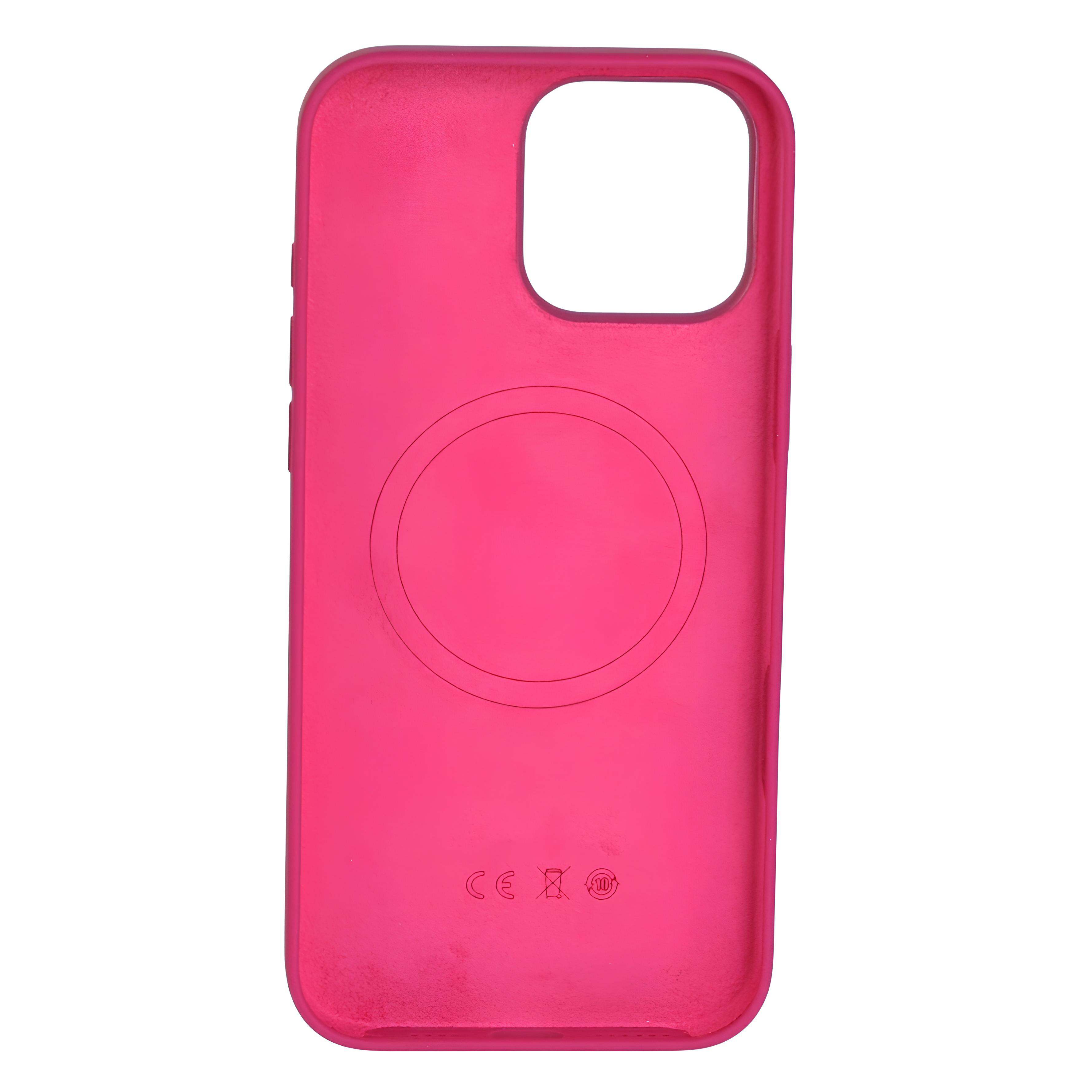Силиконовый чехол Lux Colors с поддержкой MagSafe для iPhone 16 Pro (AI) Fuchsia