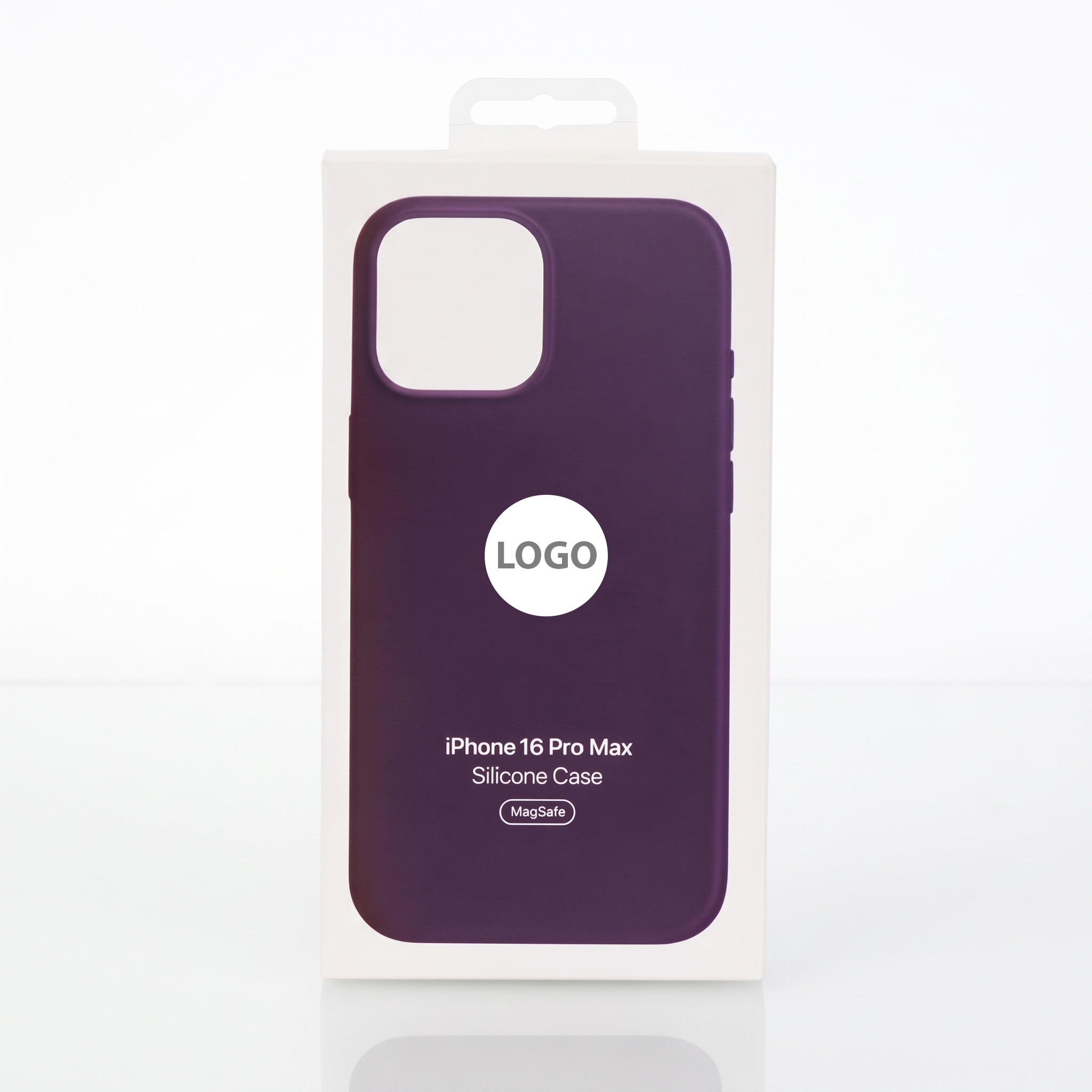 Силиконовый чехол Lux Colors с поддержкой MagSafe для iPhone 16 Pro Max (AI) Plum