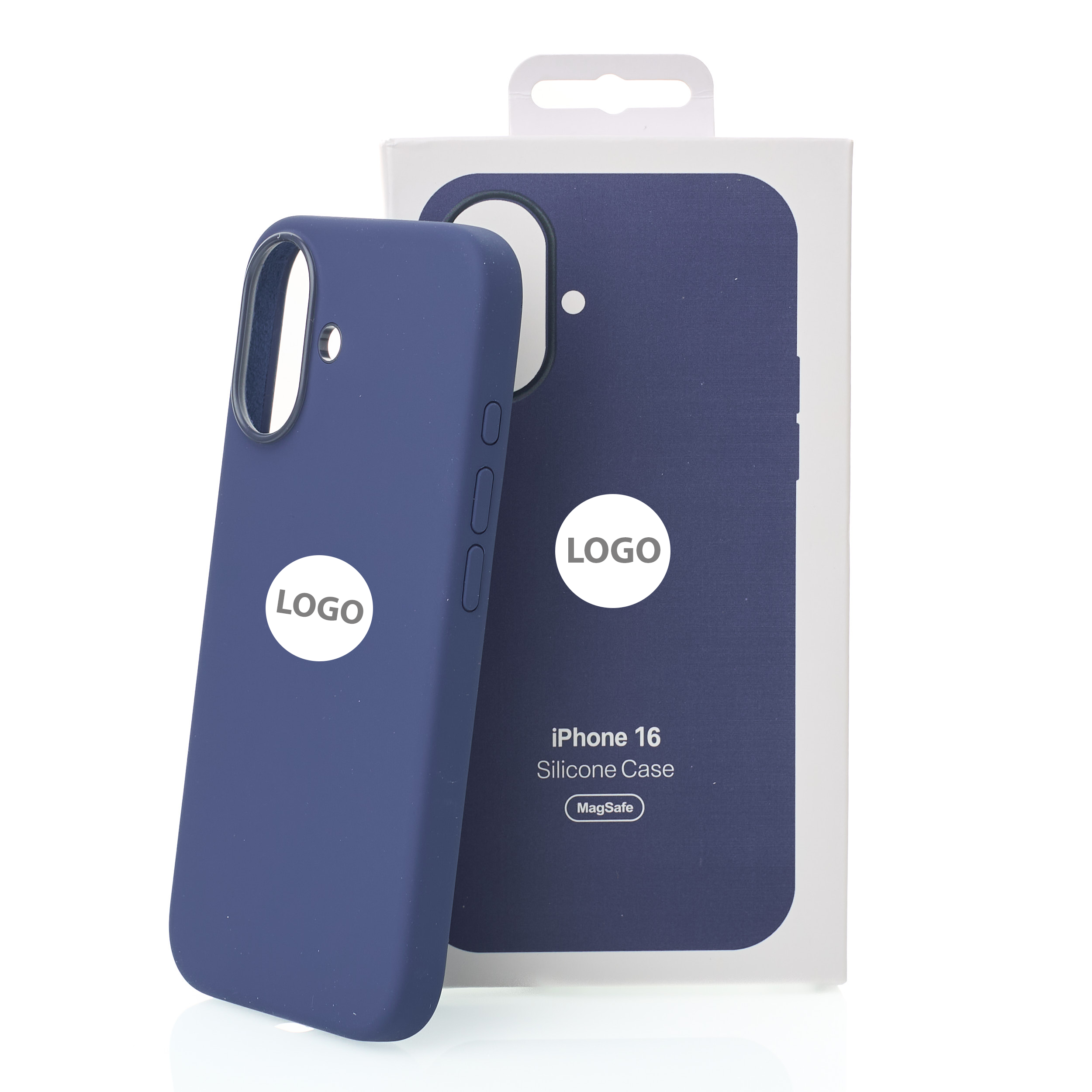 Силиконовый чехол Lux Colors с поддержкой MagSafe для iPhone 16 (AI) Denim