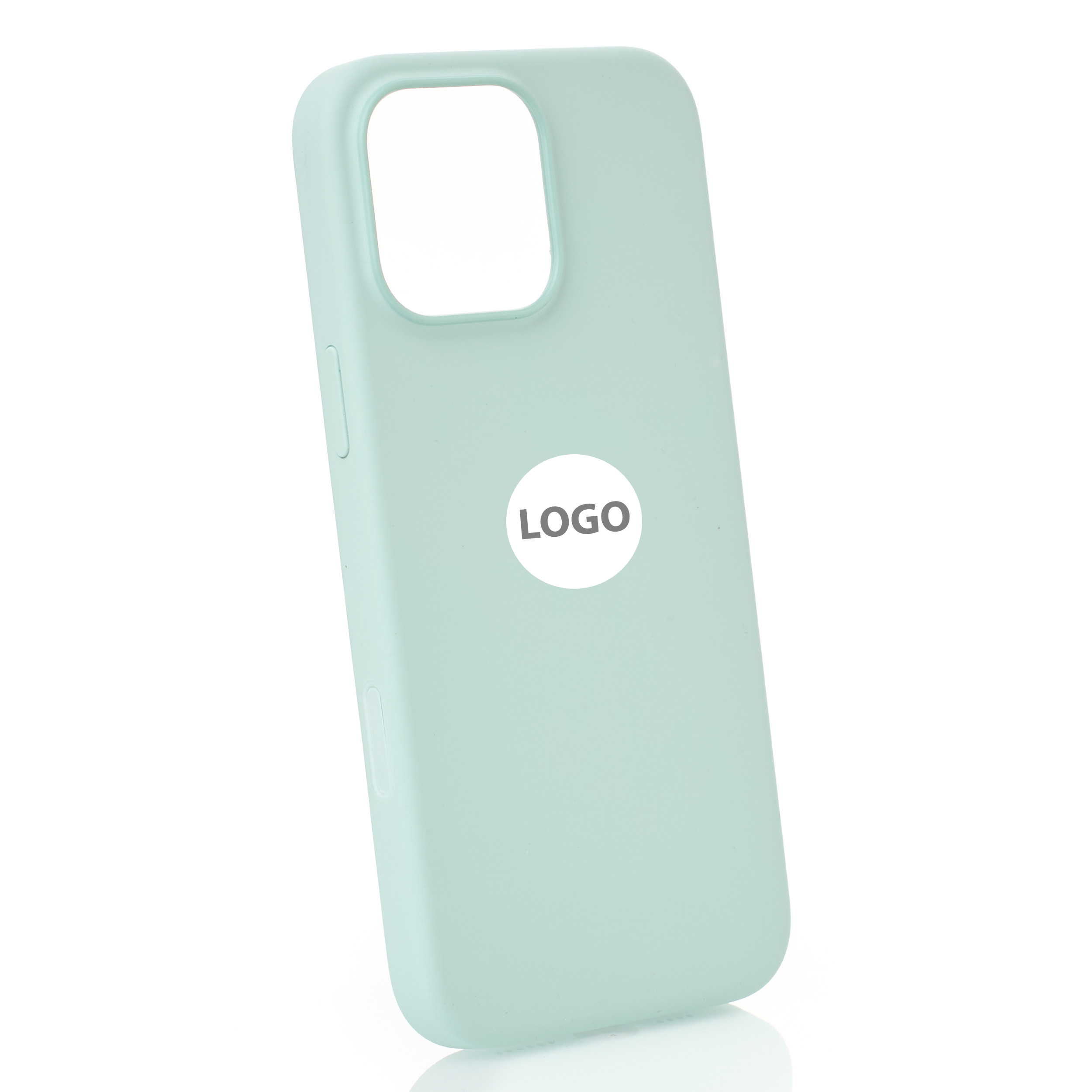 Силиконовый чехол Lux Colors с поддержкой MagSafe для iPhone 16 Pro Max (AI) Aquamarine