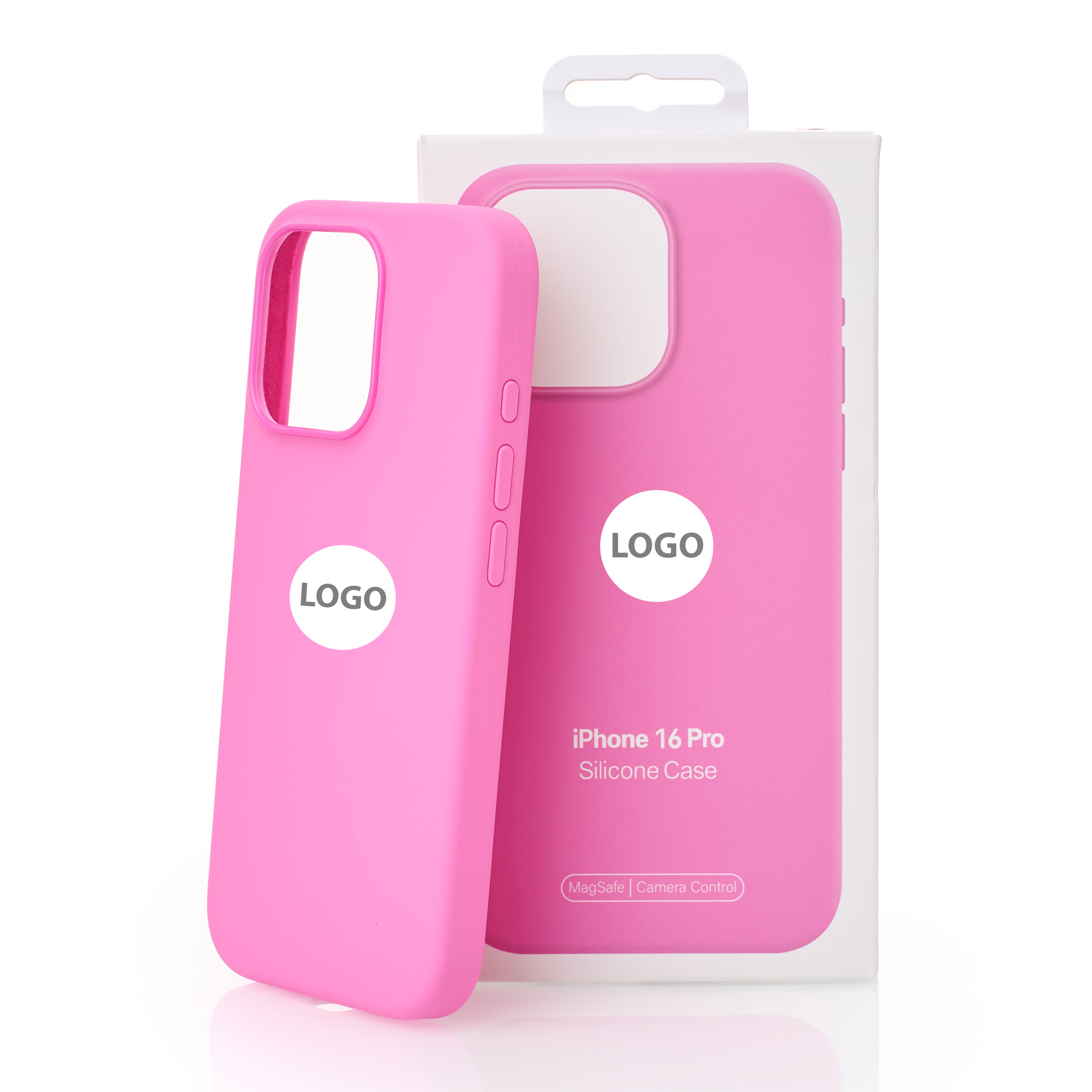 Силиконовый чехол Lux Colors с поддержкой MagSafe для iPhone 16 Pro (AI) Peony