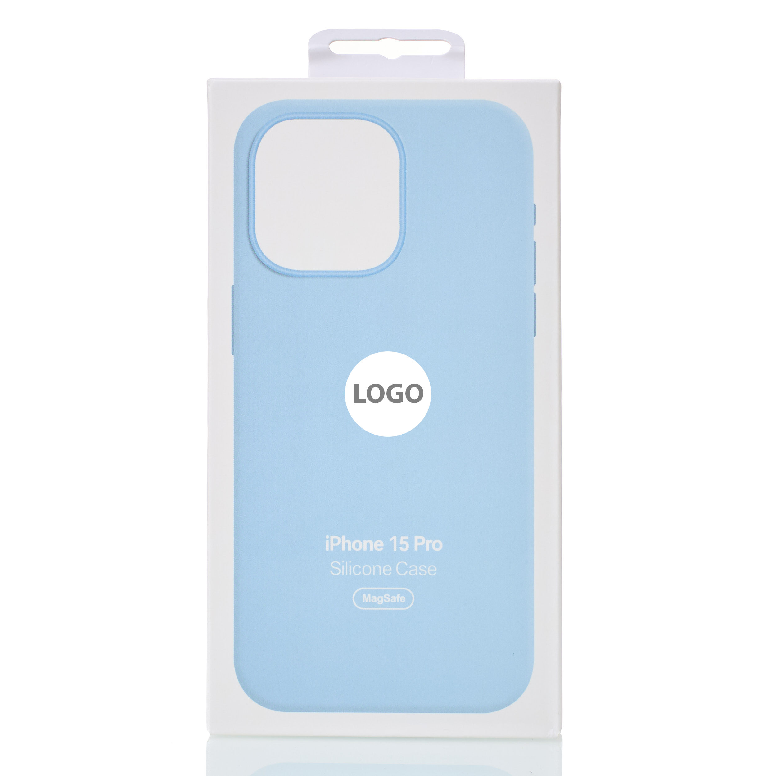 Силиконовый чехол Lux Colors с поддержкой MagSafe для iPhone 15 Pro Light Blue