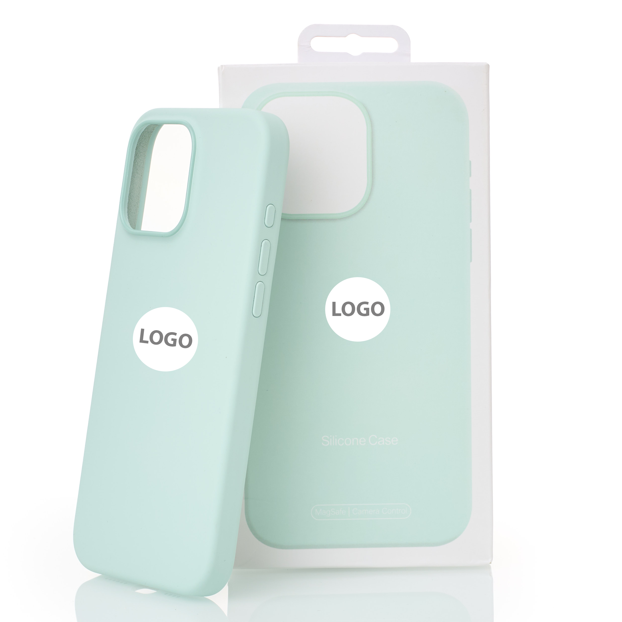 Силиконовый чехол Lux Colors с поддержкой MagSafe для iPhone 16 Pro (AI) Aquamarine