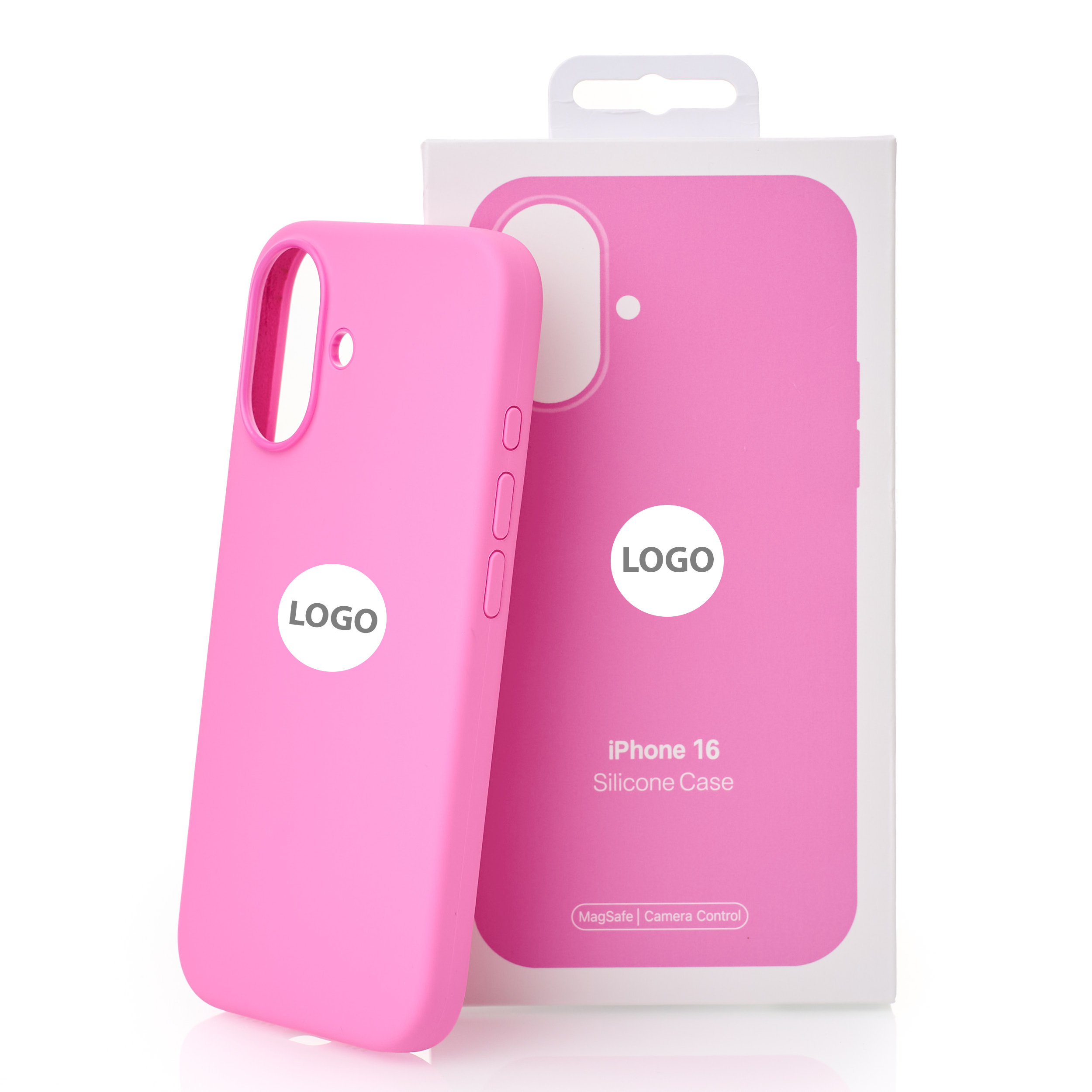 Силиконовый чехол Lux Colors с поддержкой MagSafe для iPhone 16 (AI) Peony
