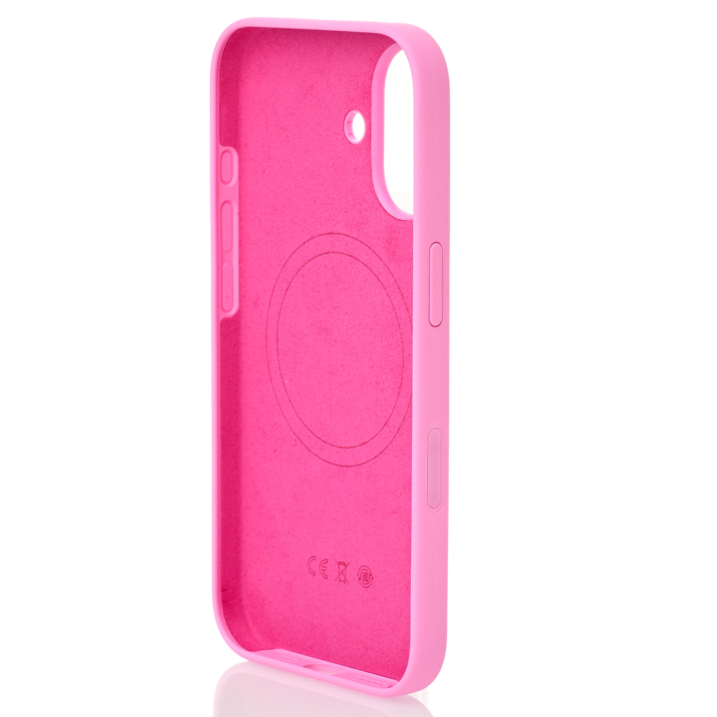Силиконовый чехол Lux Colors с поддержкой MagSafe для iPhone 16 (AI) Peony