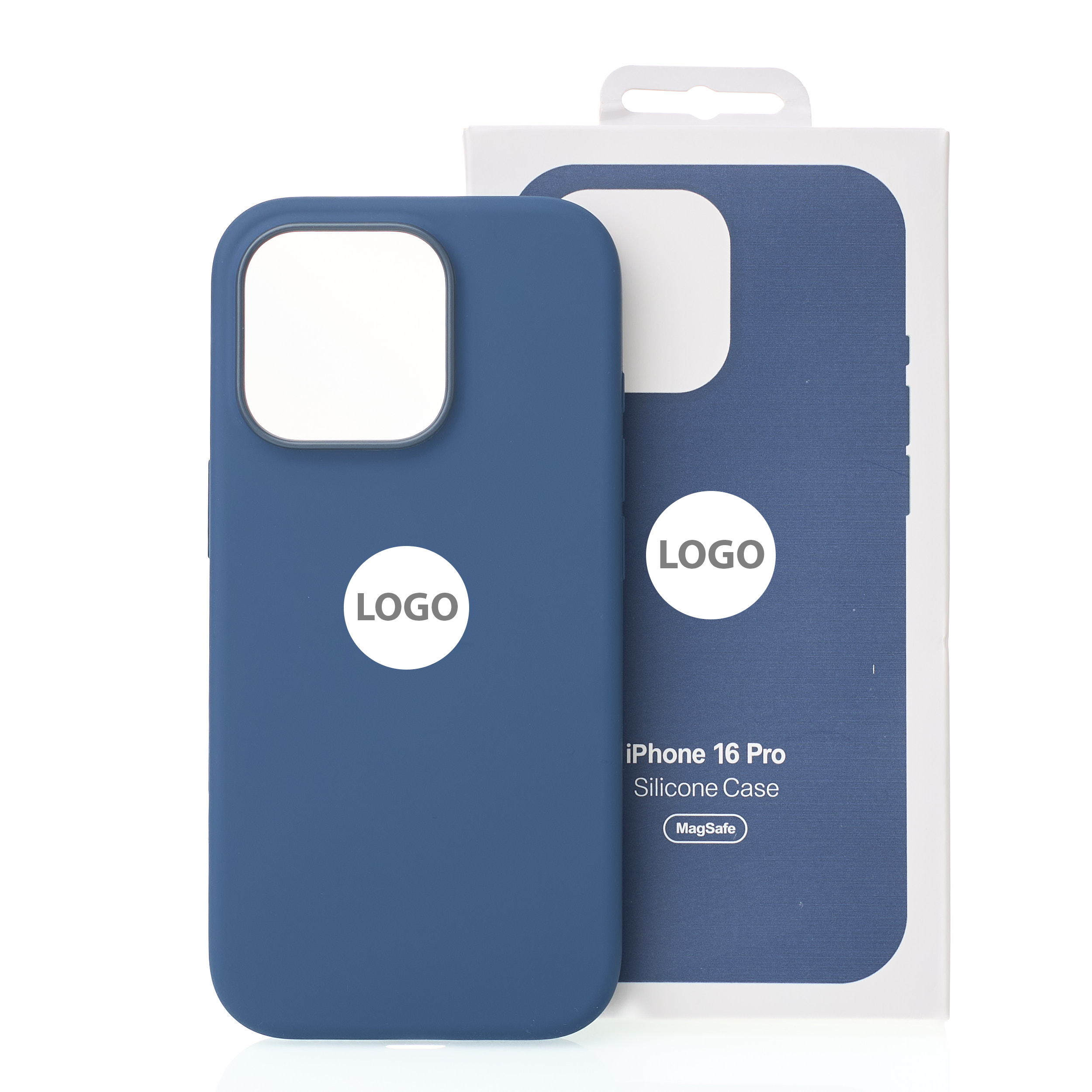 Силиконовый чехол Lux Colors с поддержкой MagSafe для iPhone 16 Pro (AI) Denim