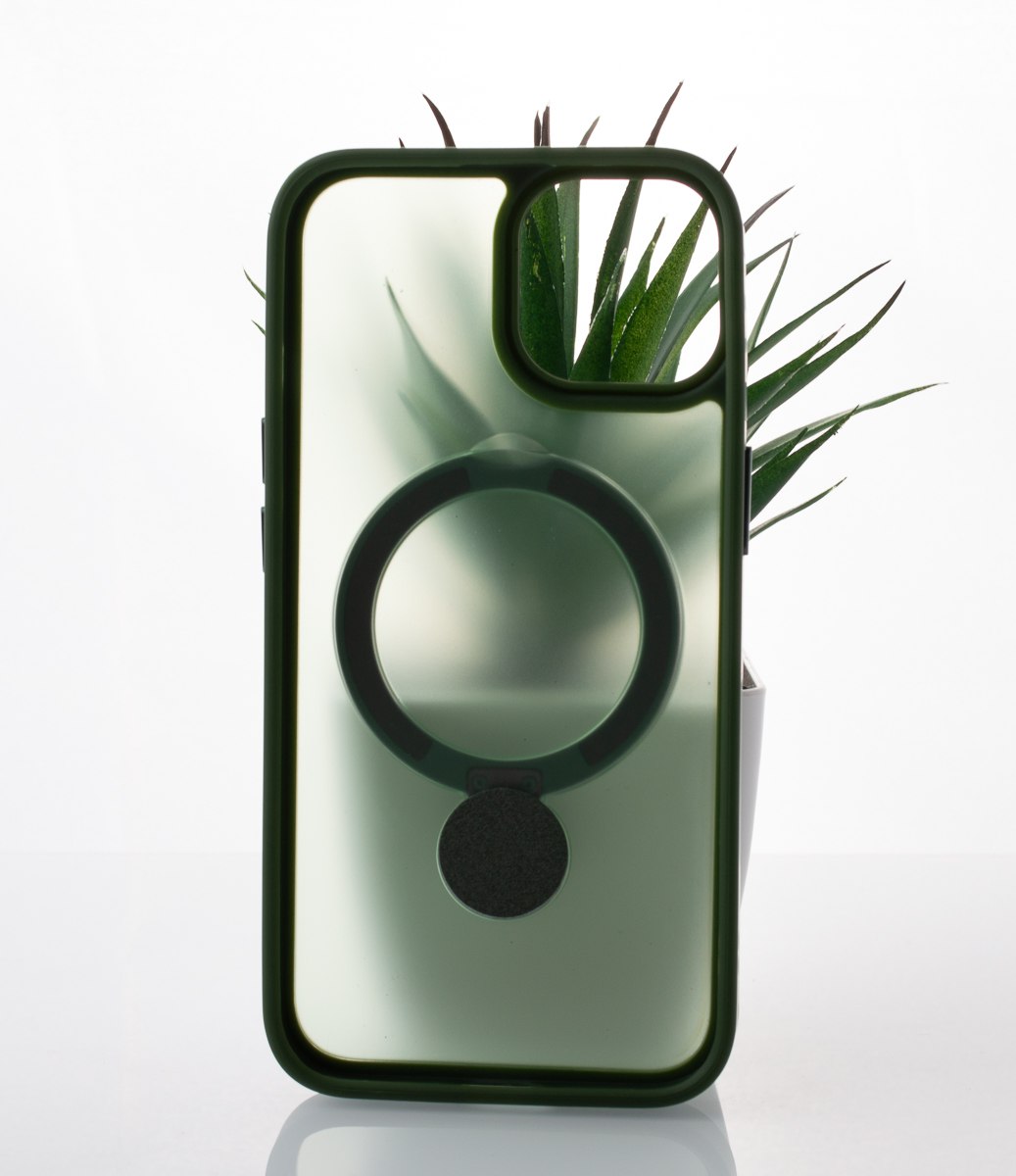 Силиконовый чехол MagSafe 360 для iPhone 11 темно-зеленый