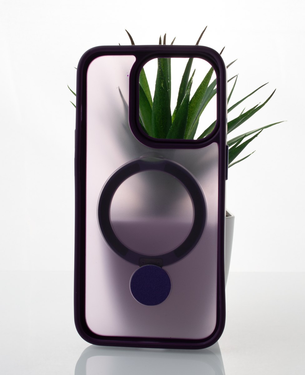 Силиконовый чехол MagSafe 360 для iPhone 12 Pro Max темно-фиолетовый