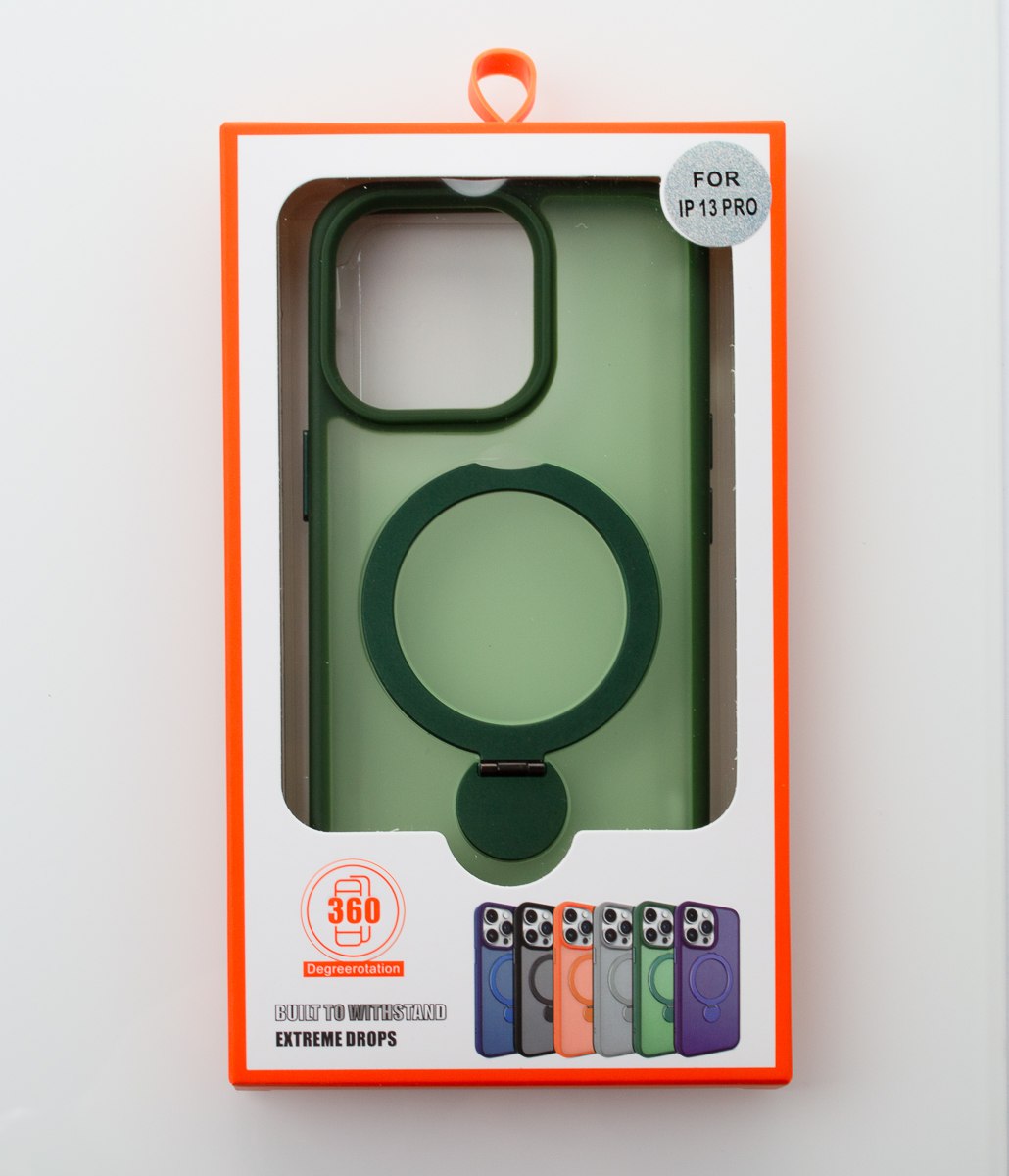 Силиконовый чехол MagSafe 360 для iPhone 13 Pro темно-зеленый