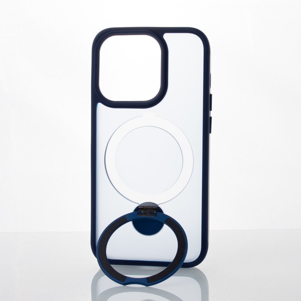 Силиконовый чехол MagSafe 360 для iPhone 13 Pro темно-синий