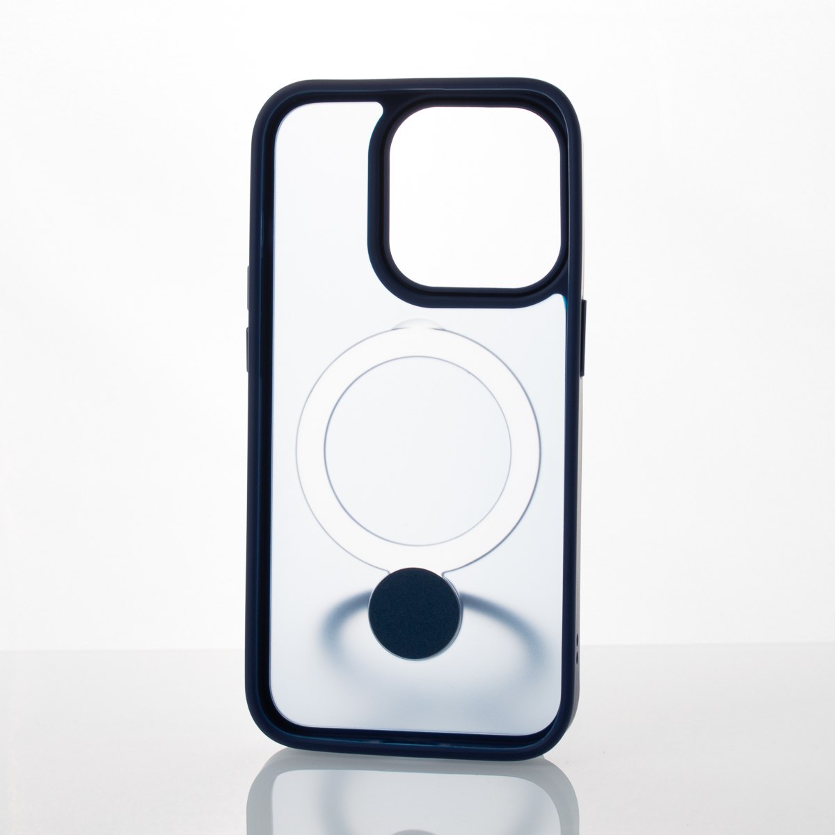 Силиконовый чехол MagSafe 360 для iPhone 13 Pro темно-синий