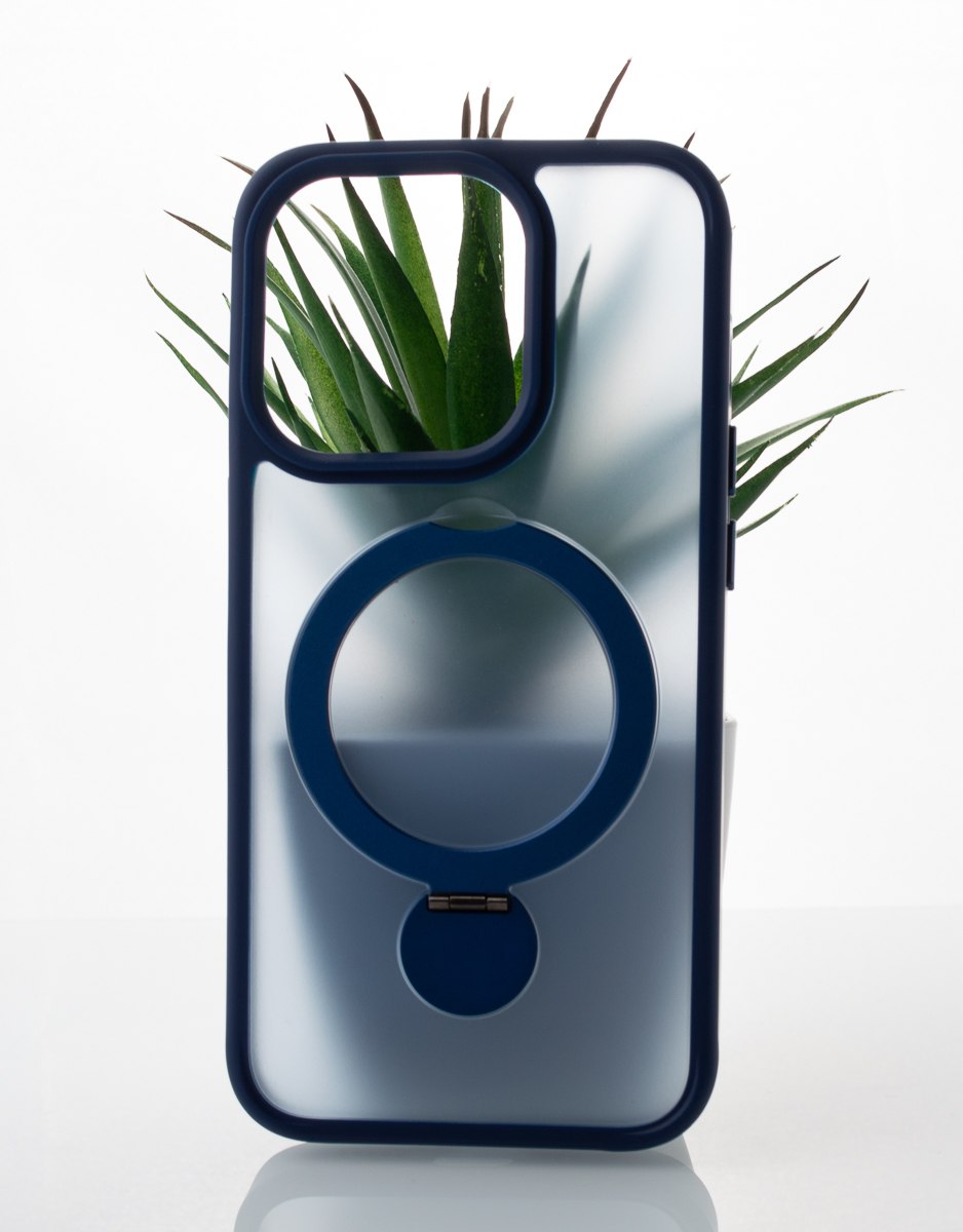 Силиконовый чехол MagSafe 360 для iPhone 13 Pro Max темно-синий