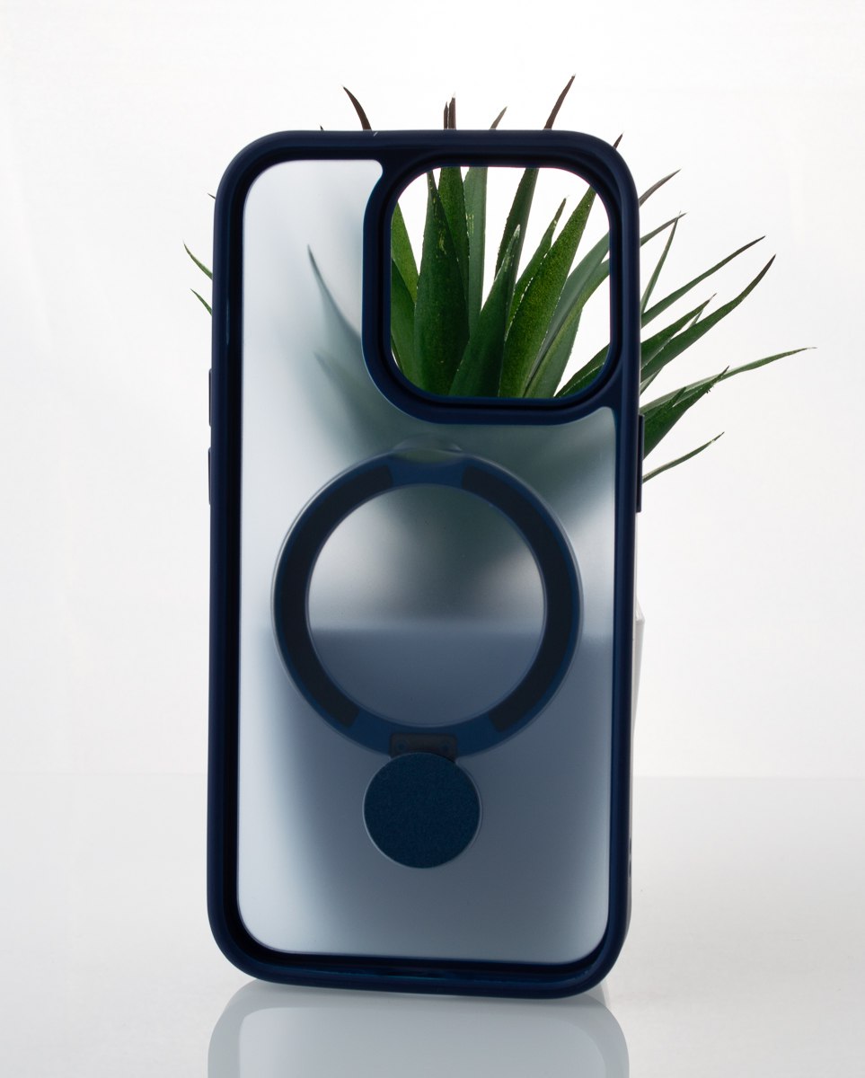 Силиконовый чехол MagSafe 360 для iPhone 13 Pro Max темно-синий