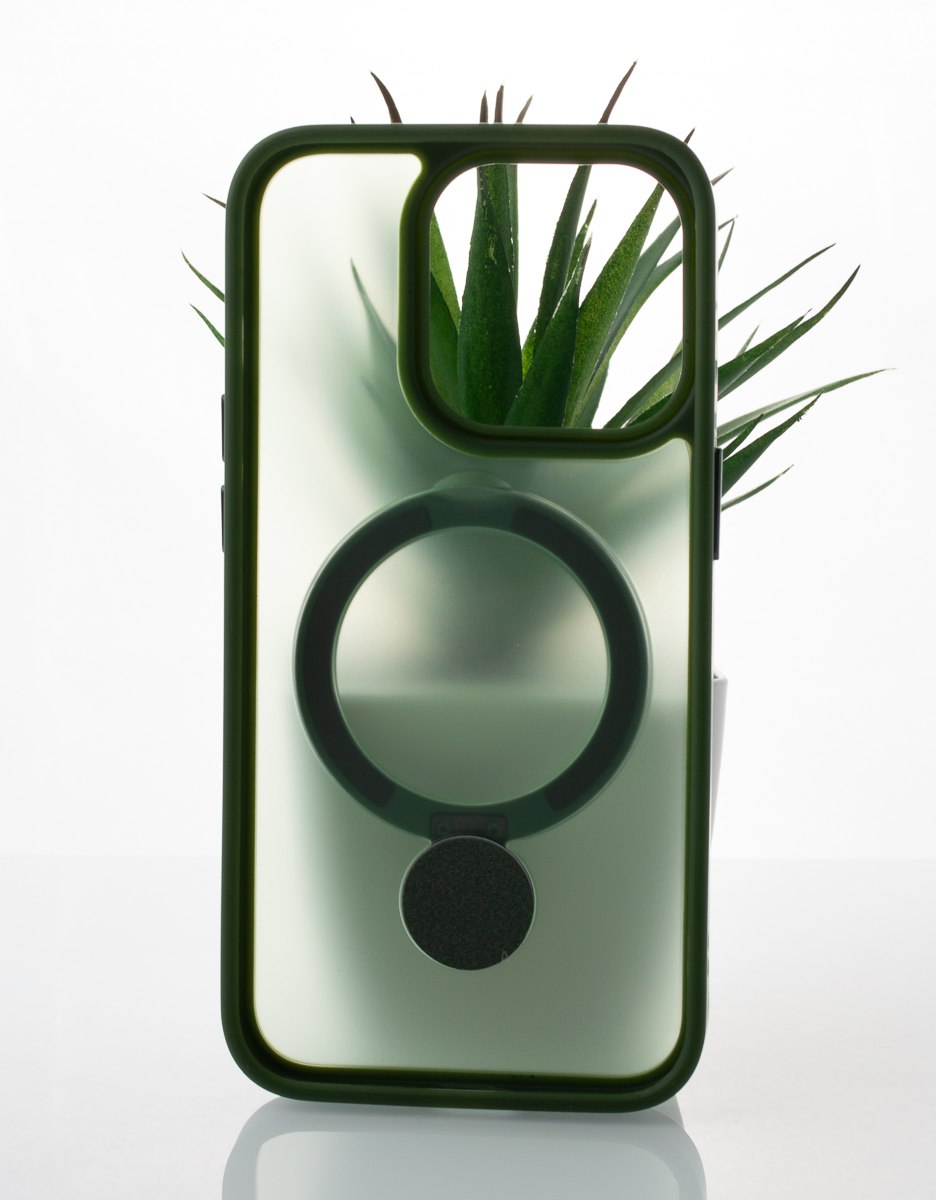 Силиконовый чехол MagSafe 360 для iPhone 13 Pro Max темно-зеленый