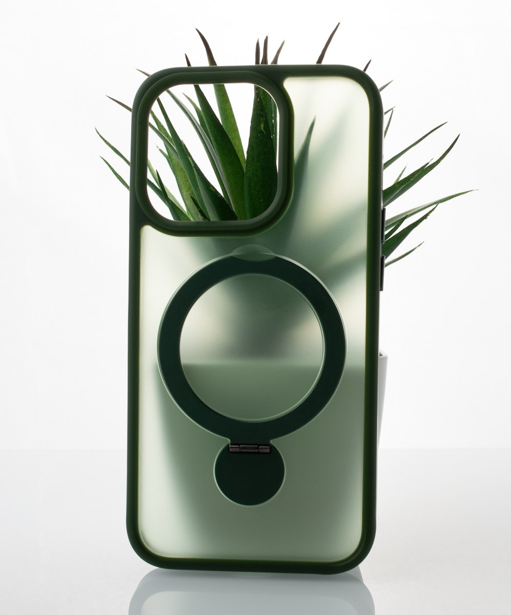 Силиконовый чехол MagSafe 360 для iPhone 13 Pro темно-зеленый