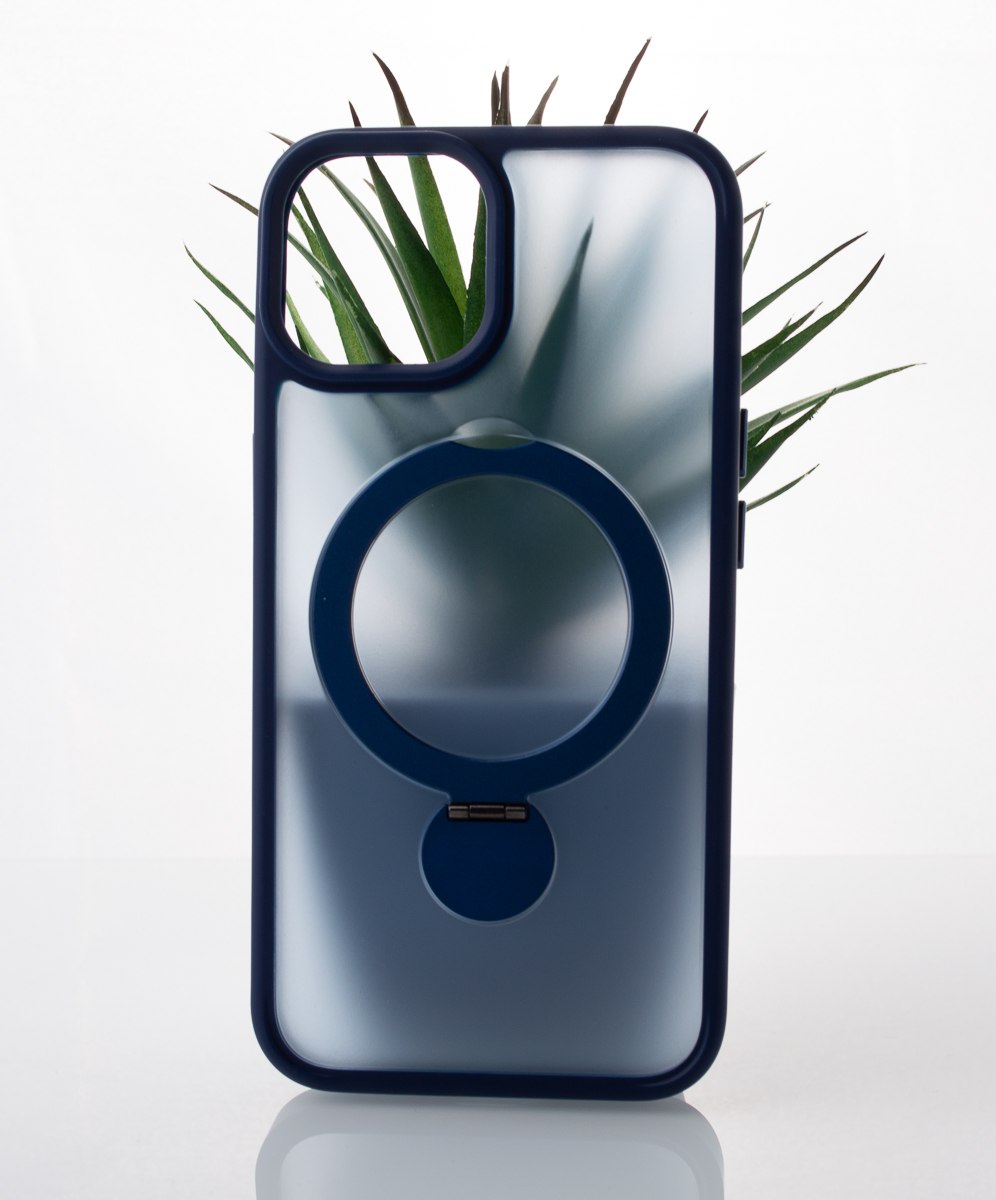 Силиконовый чехол MagSafe 360 для iPhone 13 темно-синий