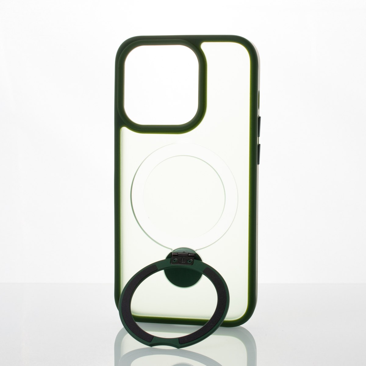 Силиконовый чехол MagSafe 360 для iPhone 14 Pro темно-зеленый