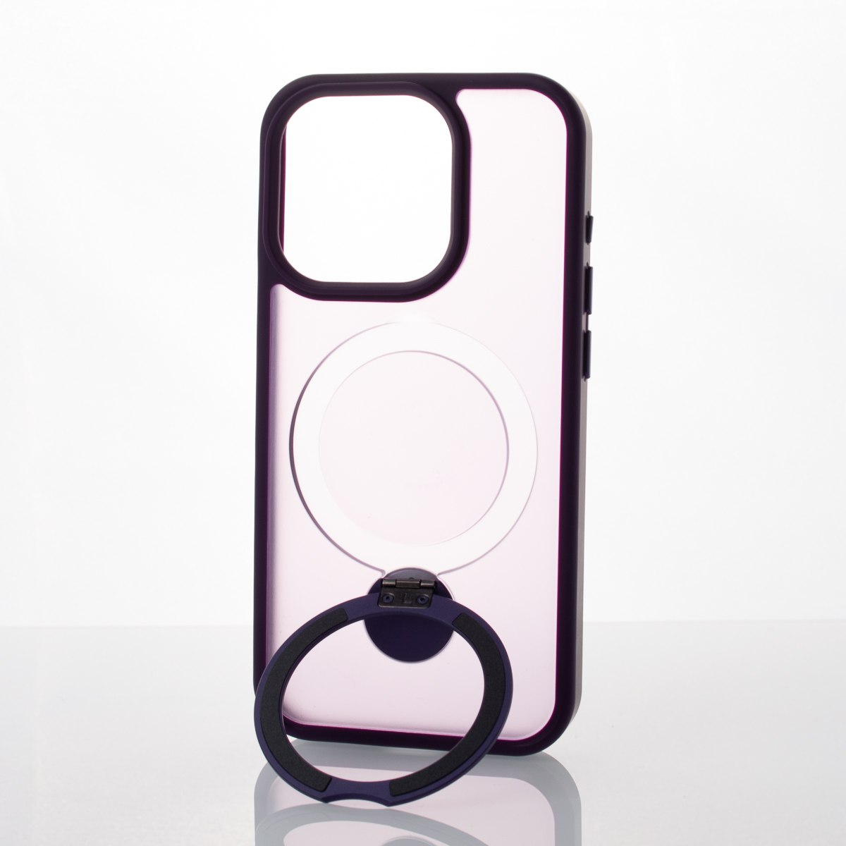 Силиконовый чехол MagSafe 360 для iPhone 15 Pro темно-фиолетовый
