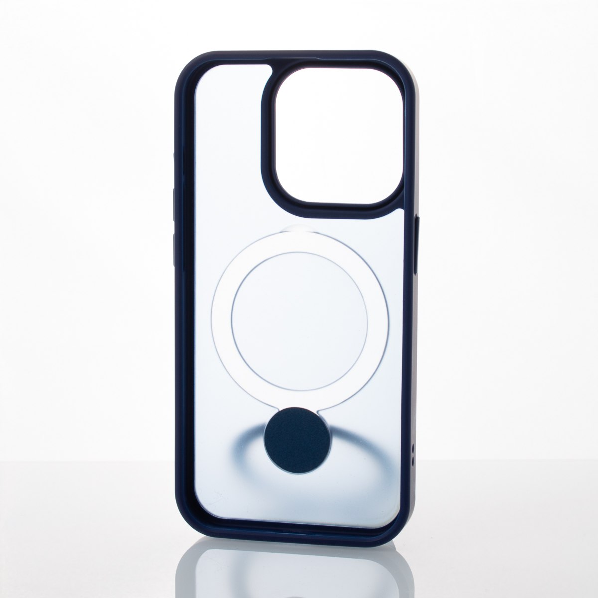 Силиконовый чехол MagSafe 360 для iPhone 15 Pro Max темно-синий