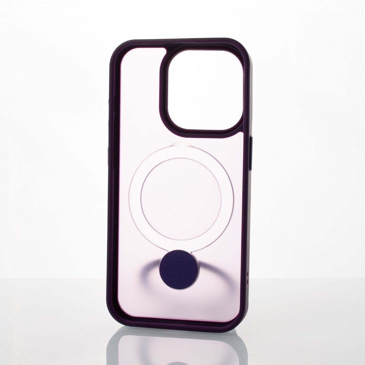 Силиконовый чехол MagSafe 360 для iPhone 15 Pro темно-фиолетовый