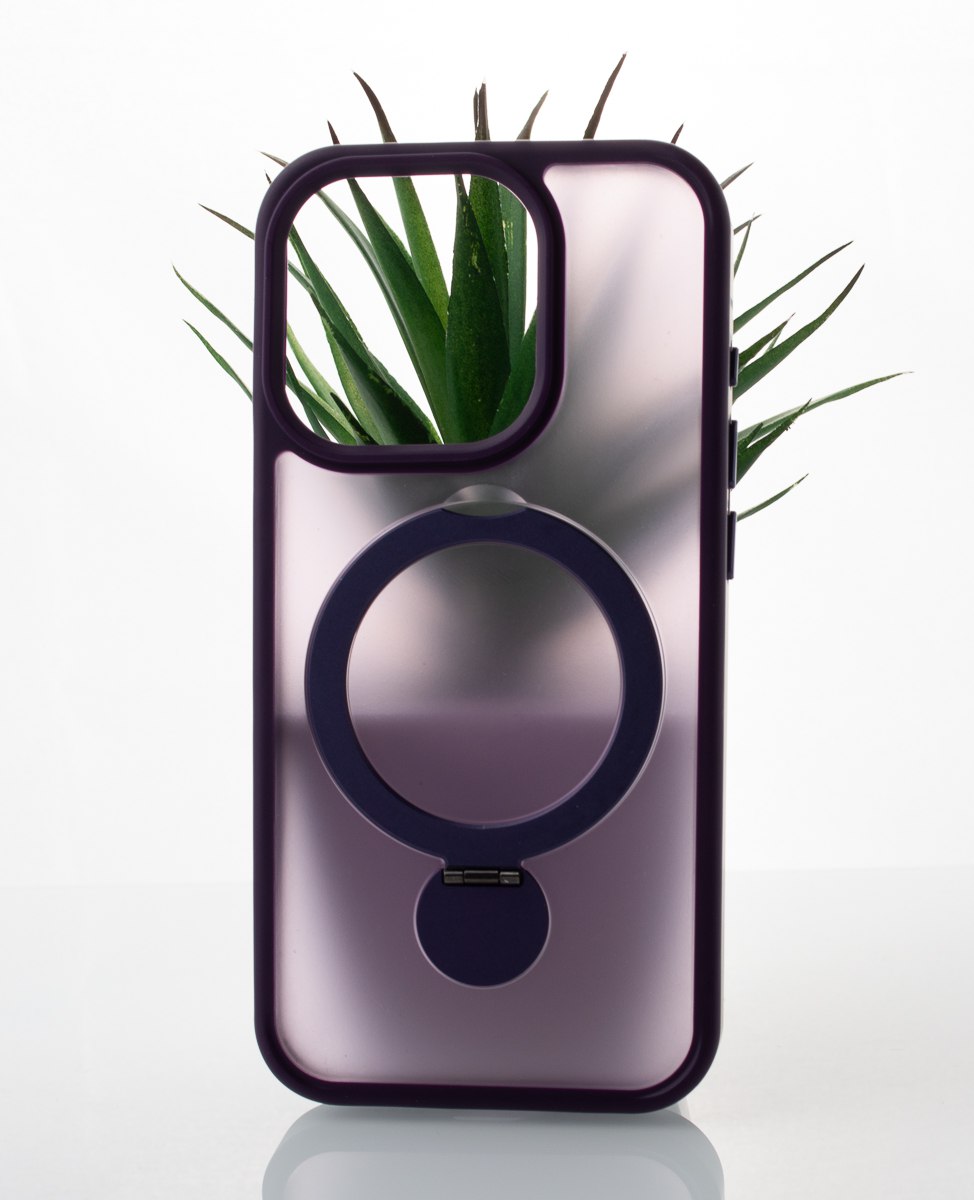 Силиконовый чехол MagSafe 360 для iPhone 15 Pro темно-фиолетовый