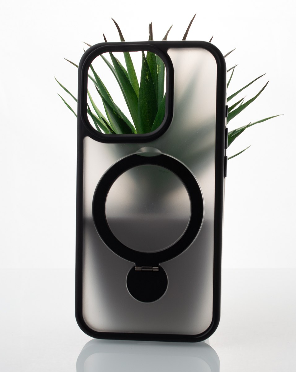 Силиконовый чехол MagSafe 360 для iPhone 15 Pro черный