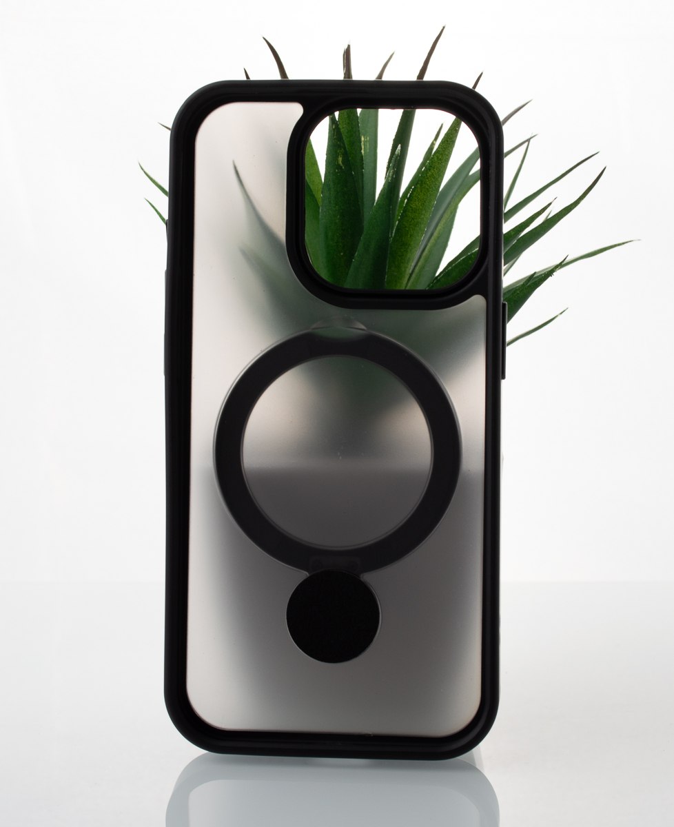 Силиконовый чехол MagSafe 360 для iPhone 15 Pro черный