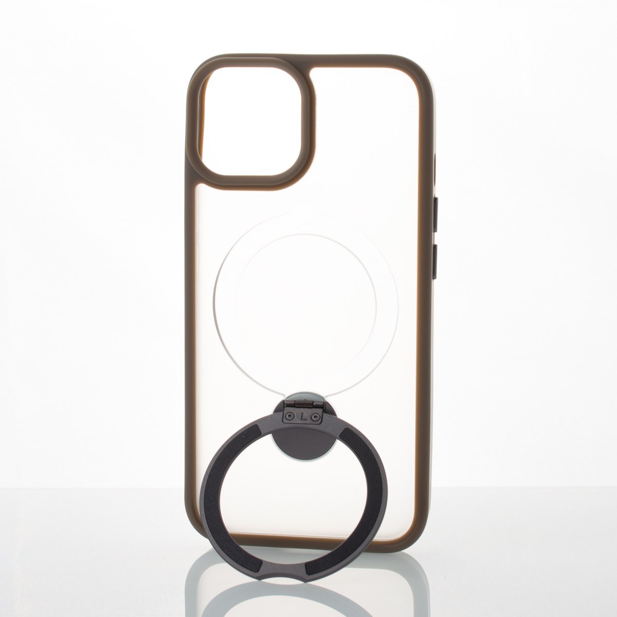 Силиконовый чехол MagSafe 360 для iPhone 15 серый