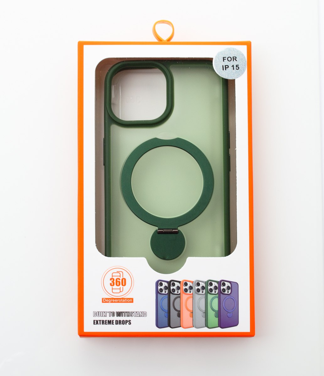 Силиконовый чехол MagSafe 360 для iPhone 15 темно-синий