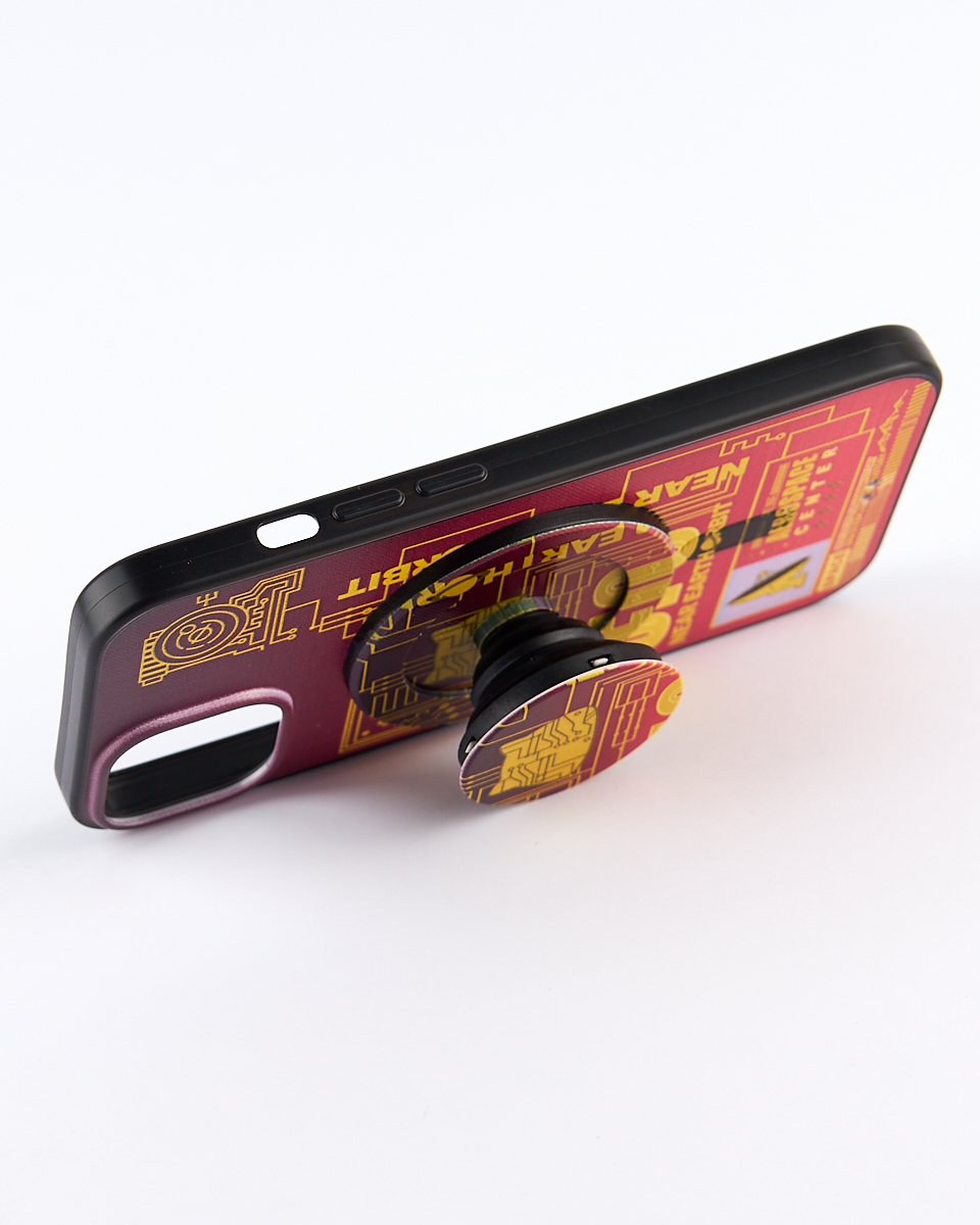 Силиконовый чехол MagSafe Boter "3D" + magsafe PopSocket для iPhone 13 Pro Max 05 UFO