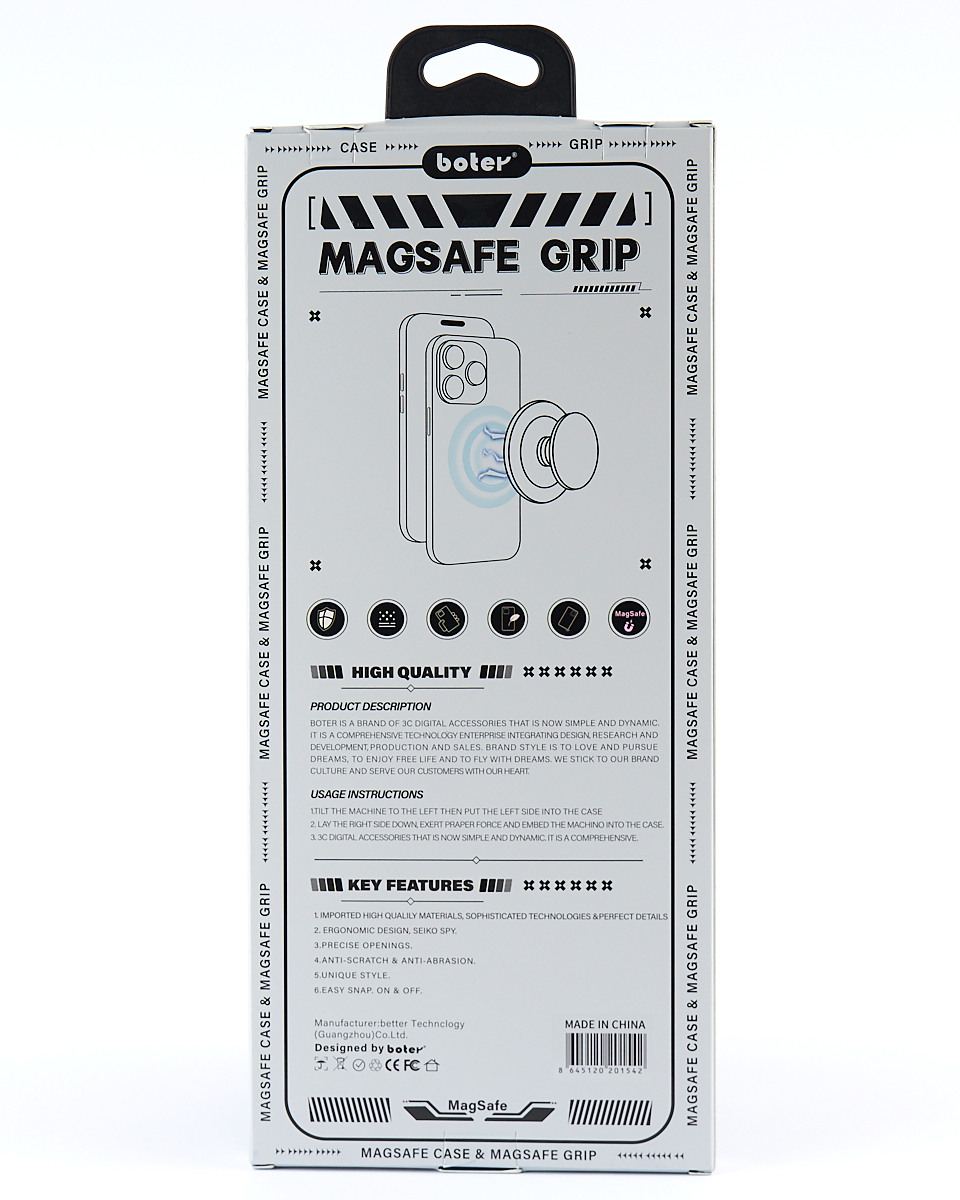 Силиконовый чехол MagSafe Boter "3D" + magsafe PopSocket для Samsung A34 02 military