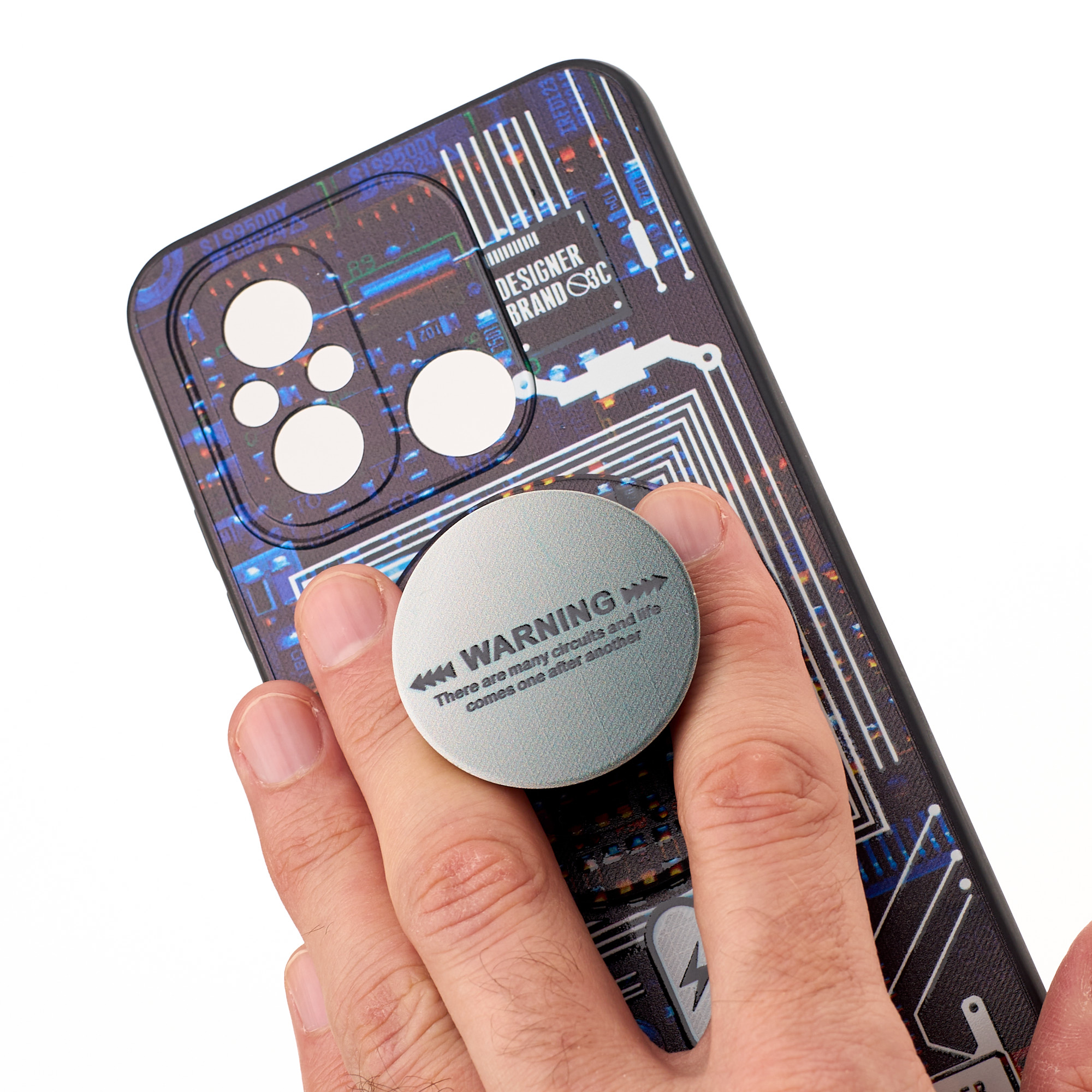 Силиконовый чехол MagSafe Boter "3D" + magsafe PopSocket для Xiaomi Redmi 12C 03 microcircuit