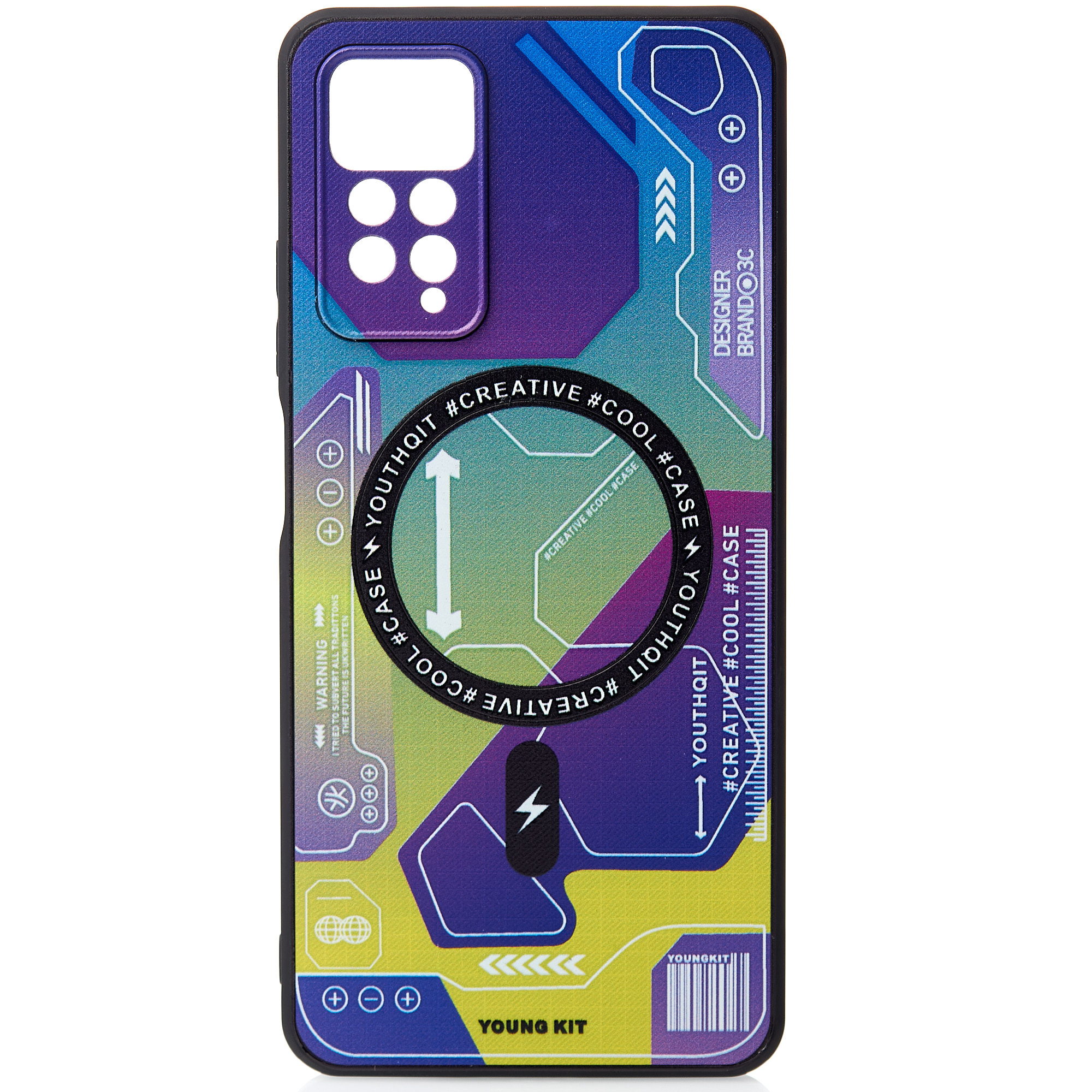 Силиконовый чехол MagSafe Boter "3D" + magsafe PopSocket для Xiaomi Redmi Note 12 Pro 04 abstraction